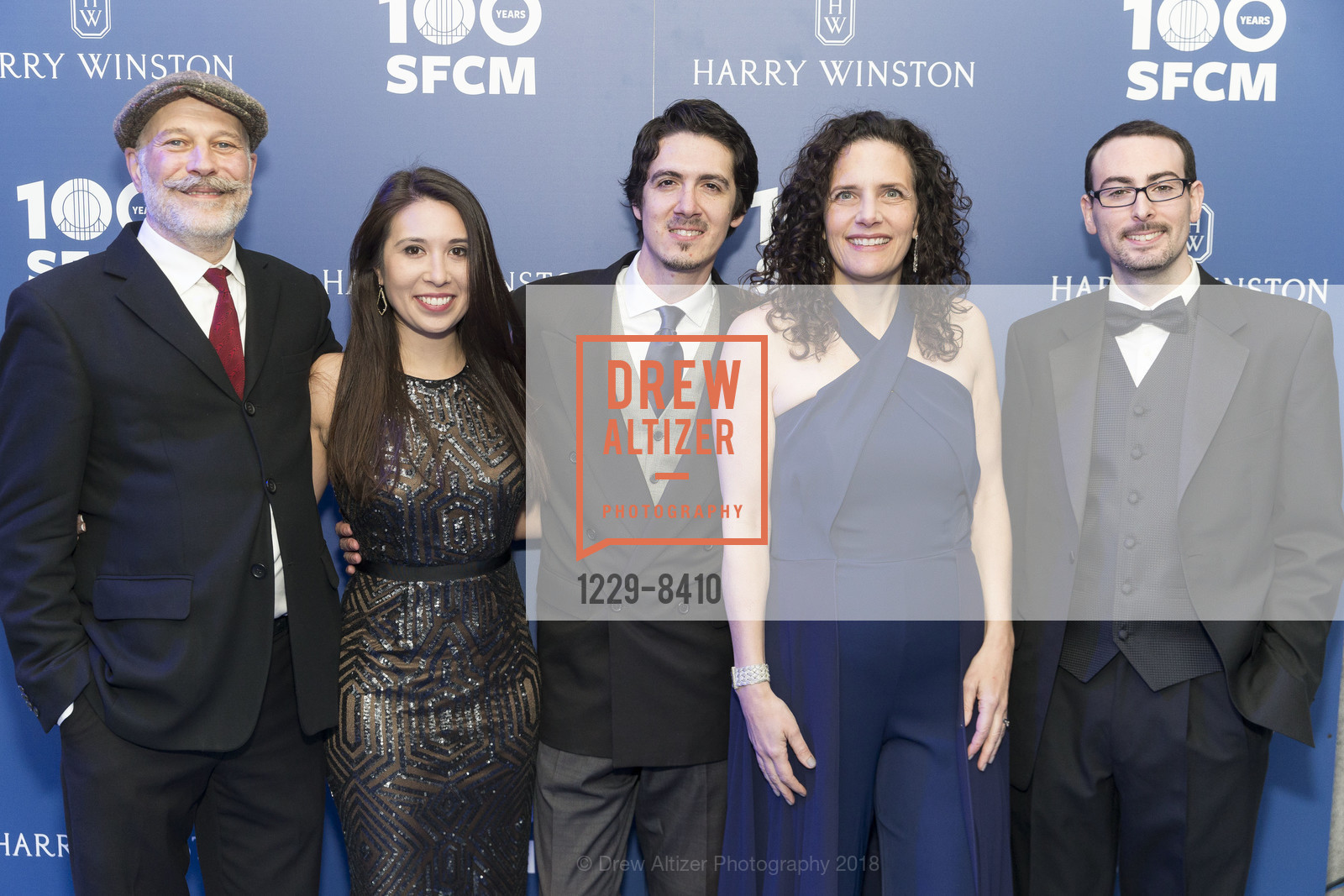 Christopher Basso, Lauren Jaco, Chase Hernanez, Margot Frey, Patrick Gullo, San Francisco Conservatory of Music Centennial Gala 2018, San Francisco Conservatory of Music. 50 Oak Street, March 19th, 2018, Photo #1229-8410 Christopher Basso, Lauren Jaco, Chase Hernanez, Margot Frey, Patrick Gullo, Photo #1229-8410
