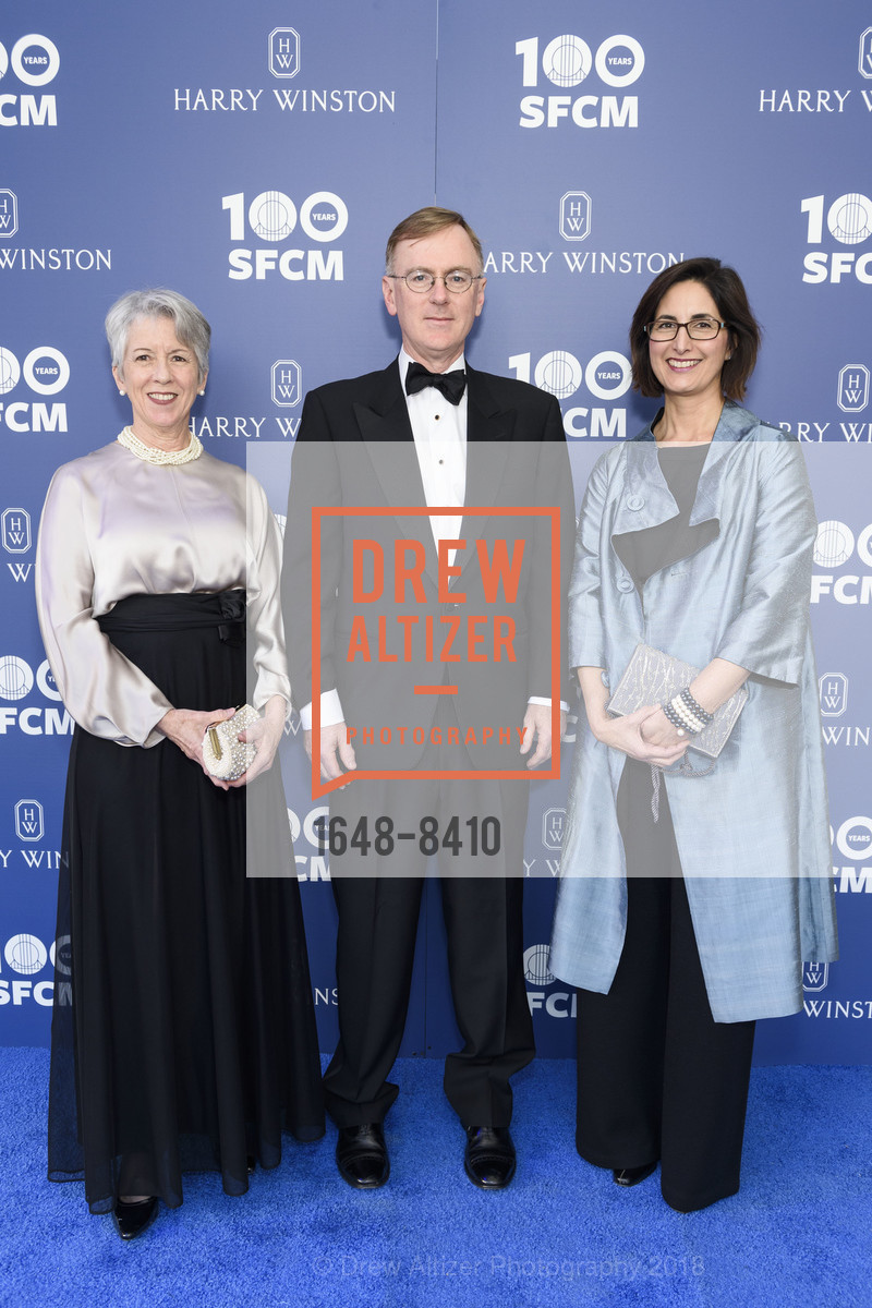 Maureen Brady, Matt Brady, Baie Netzer, San Francisco Conservatory of Music Centennial Gala 2018, San Francisco Conservatory of Music. 50 Oak Street, March 19th, 2018, Photo #1648-8410 Maureen Brady, Matt Brady, Baie Netzer, Photo #1648-8410
