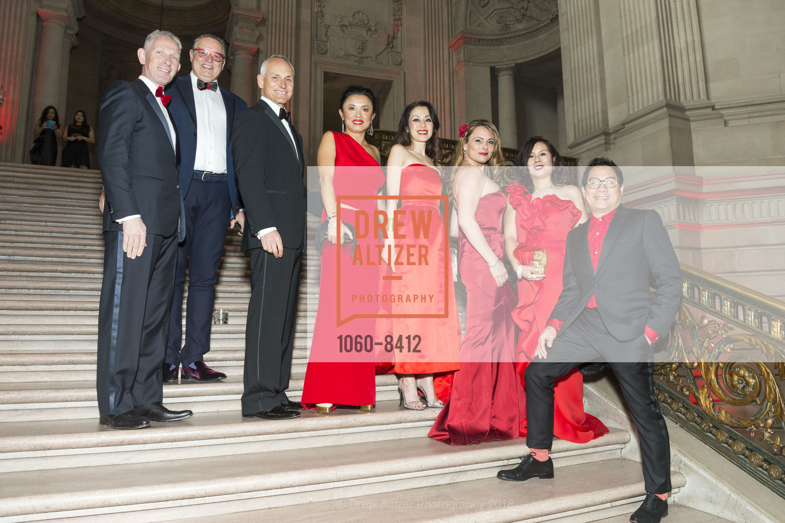 Richard Wahlberg, Vernon Applegate, Tony Elkin, Lisa Kieu, Vinh Pham, Teresa Rodriguez, Sharon Seto, Gioi Tran, Red Cross Gala 2018, San Francisco City Hall. 1 Dr. Carlton B. Goodlett Place, March 17th, 2018, Photo #1060-8412 Richard Wahlberg, Vernon Applegate, Tony Elkin, Lisa Kieu, Vinh Pham, Teresa Rodriguez, Sharon Seto, Gioi Tran, Photo #1060-8412