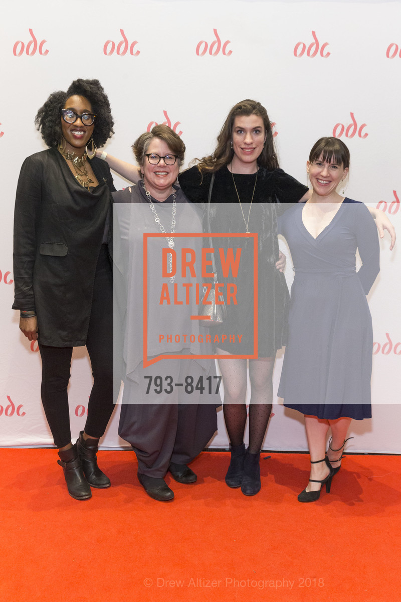 Patrice Gaskin, Lorraine Woodruff-Long, Hannah Young, Wiebke, ODC Dance Around Town Gala 2018, St. Regis. 125 3rd St, San Francisco, CA 94103, March 16th, 2018, Photo #793-8417 Patrice Gaskin, Lorraine Woodruff-Long, Hannah Young, Wiebke, Photo #793-8417
