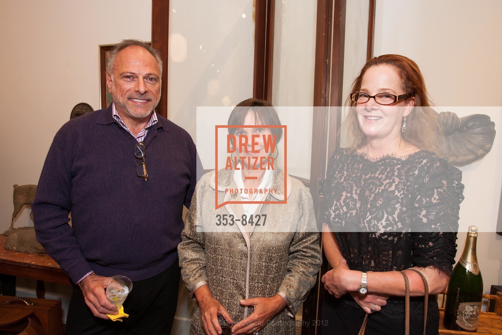 Frank Mancuso, Lori Winning, Holly Chamness, D. Zelen Store Opening, D. Zelen. 1228 Sutter Street, September 20th, 2012, Photo #353-8427 Frank Mancuso, Lori Winning, Holly Chamness, Photo #353-8427