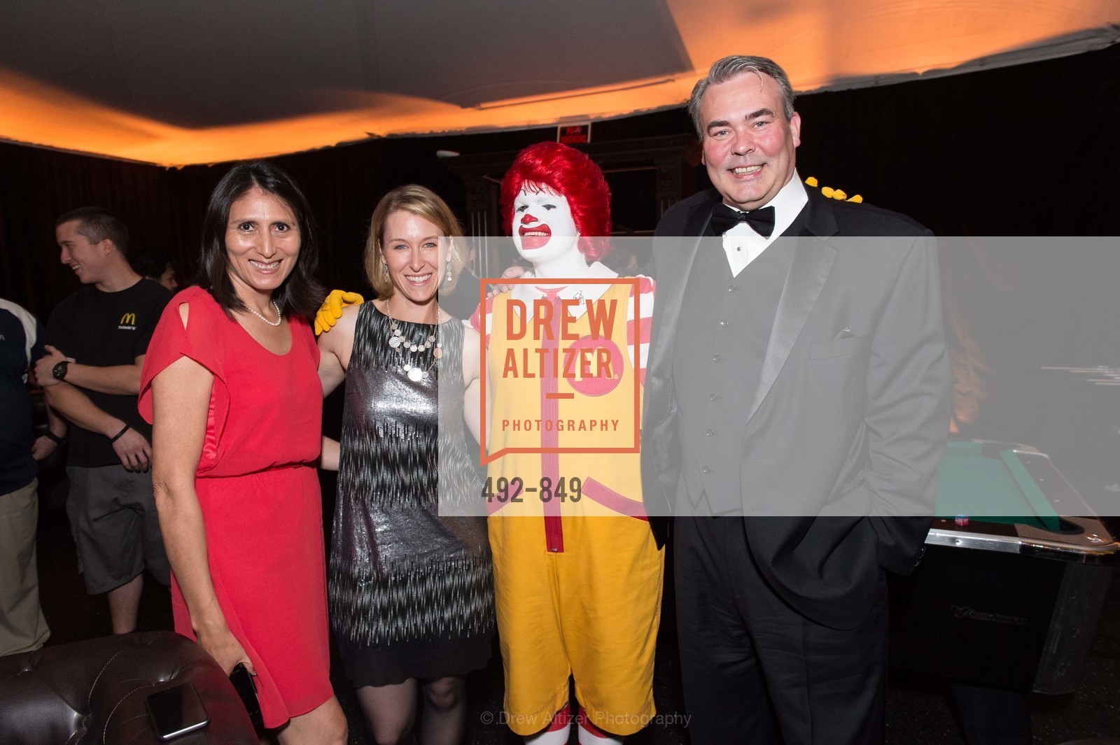 Mercedes Canham, Erin Storm, Ronald McDonald, Patrick Anderson, Ronald McDonald House Party, US, March 15th, 2015, Photo #492-849 Mercedes Canham, Erin Storm, Ronald McDonald, Patrick Anderson, Photo #492-849