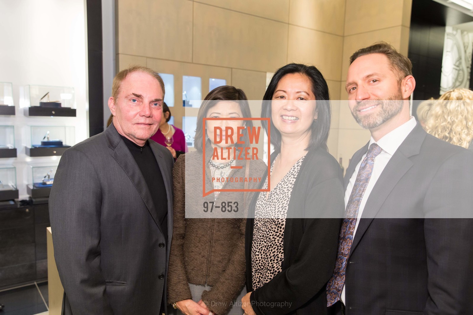 Richard McNulty, Brenda Kwee McNulty, Melody Hom, Mark Genovese, Montblanc & DEPARTURES Philanthropy Honors Reception, US, March 19th, 2015, Photo #97-853 Richard McNulty, Brenda Kwee McNulty, Melody Hom, Mark Genovese, Photo #97-853