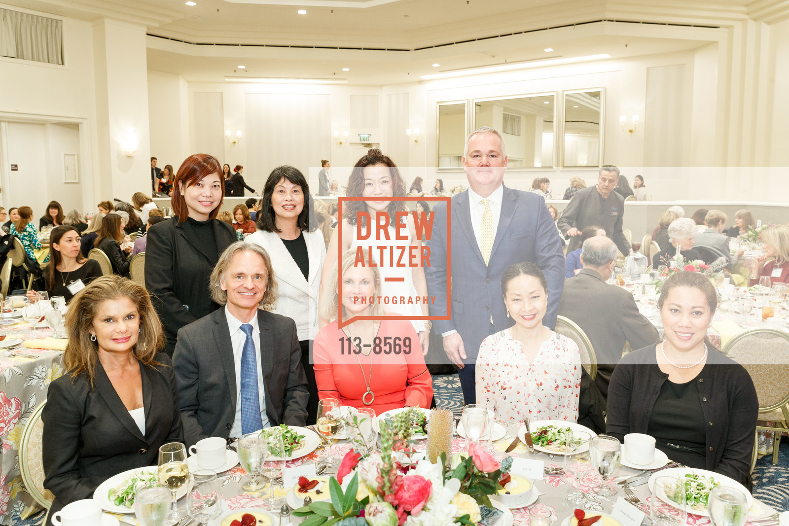 Marcia Riedel, Vicky Tse, Oliver Dorigo, Brian Need, Lily Wu, Annie Feliciano, Stanford's Women's Health Luncheon 2018 - South Bay, Fairmont San Jose. 170 South Market St, March 20th, 2018, Photo #113-8569 Marcia Riedel, Vicky Tse, Oliver Dorigo, Brian Need, Lily Wu, Annie Feliciano, Photo #113-8569