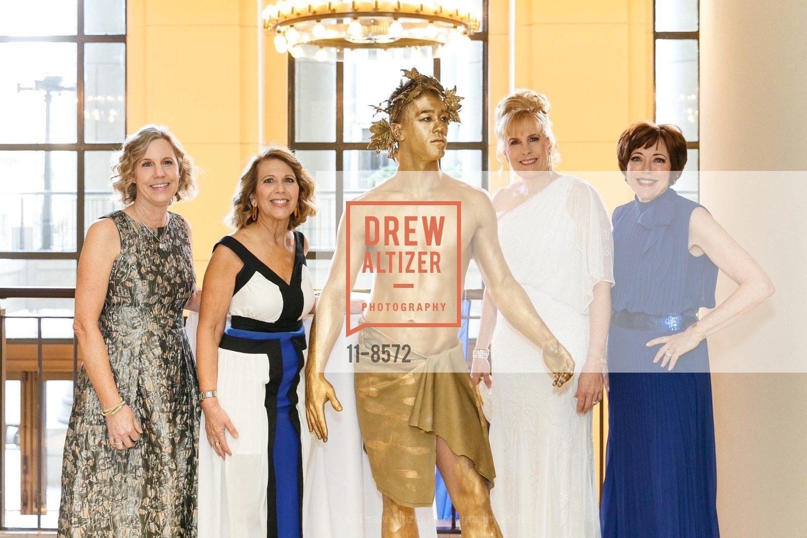 Julie Borden, Nancy Scheinholtz, Linda Grasberger, Betsy Jo Murray, HAPFS's A Greek Odyssey at The Bently Reserve 2018, The Bently Reserve. 301 Battery St, March 24th, 2018, Photo #11-8572 Julie Borden, Nancy Scheinholtz, Linda Grasberger, Betsy Jo Murray, Photo #11-8572