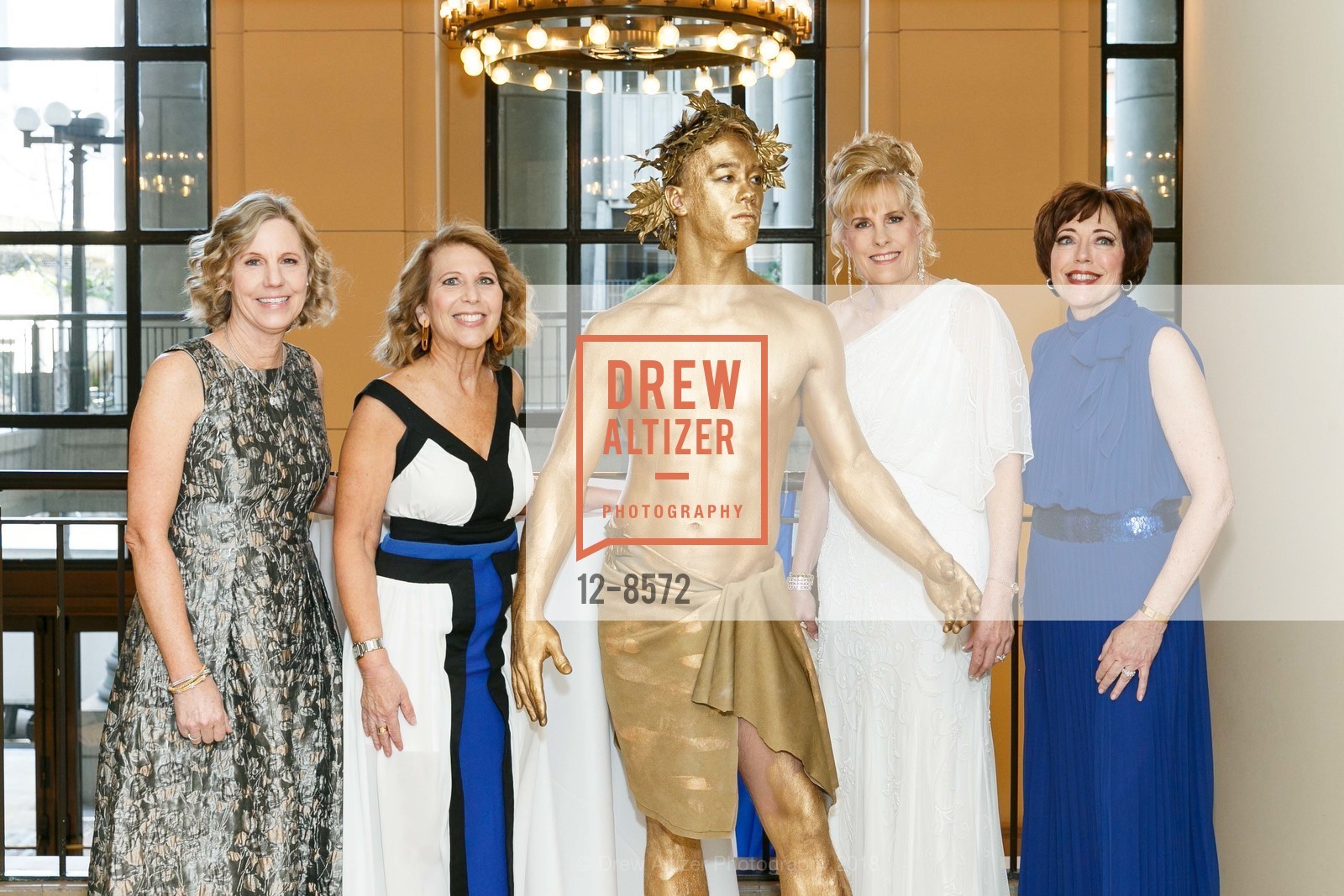 Julie Borden, Nancy Scheinholtz, Linda Grasberger, Betsy Jo Murray, HAPFS's A Greek Odyssey at The Bently Reserve 2018, The Bently Reserve. 301 Battery St, March 24th, 2018, Photo #12-8572 Julie Borden, Nancy Scheinholtz, Linda Grasberger, Betsy Jo Murray, Photo #12-8572