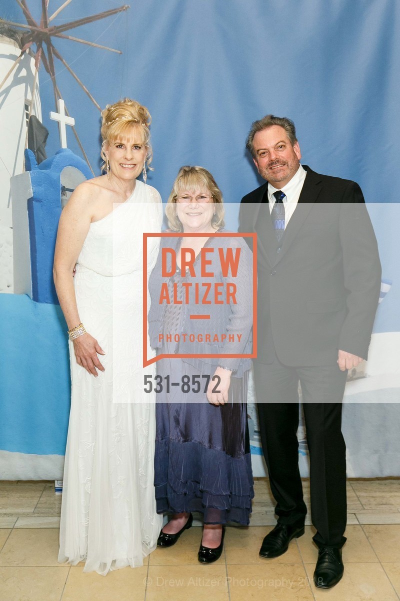 Linda Grasberger, Sue Bullis, Brian Grasberger, HAPFS's A Greek Odyssey at The Bently Reserve 2018, The Bently Reserve. 301 Battery St, March 24th, 2018, Photo #531-8572 Linda Grasberger, Sue Bullis, Brian Grasberger, Photo #531-8572