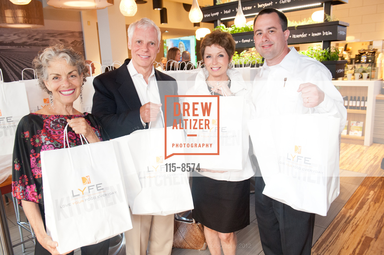 Abby Ross, Mike Roberts, Maureen Roberts, Chuck Imerson, CLIENT APPRECIATION Dinner at Lyfe Kitchen, Palo Alto, US, May 14th, 2012, Photo #115-8574 Abby Ross, Mike Roberts, Maureen Roberts, Chuck Imerson, Photo #115-8574