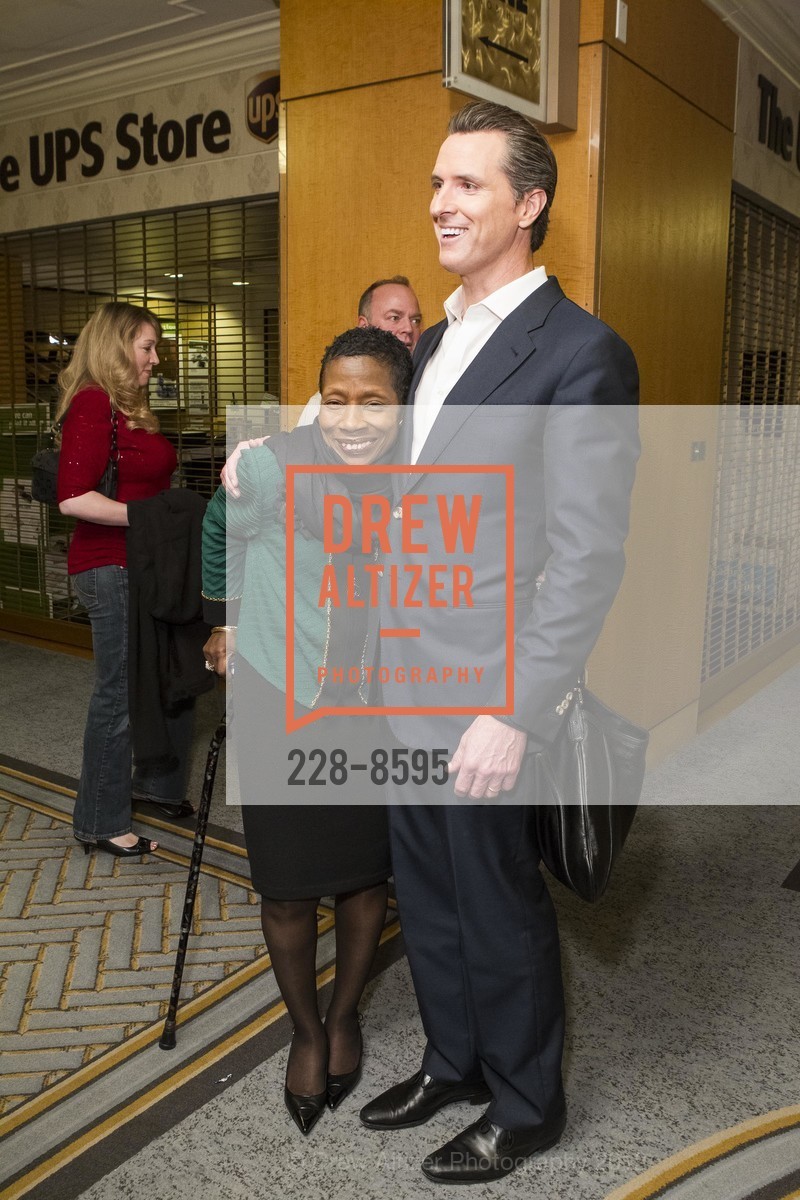 Linda Crayton, Gavin Newsom, John Burton 80th Birthday, US, December 13th, 2012, Photo #228-8595 Linda Crayton, Gavin Newsom, Photo #228-8595