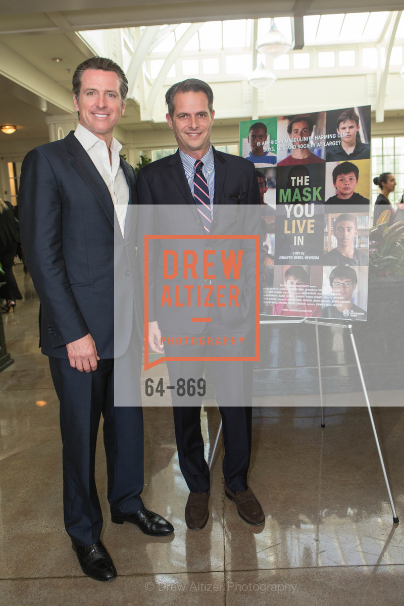 Gavin Newsom, Arthur Wayne, San Francisco Premier Screening of JENNIFER SIEBEL NEWSOM'S The Mask You Live In Sponsored by BROOKS BROTHERS, US, March 25th, 2015, Photo #64-869 Gavin Newsom, Arthur Wayne, Photo #64-869