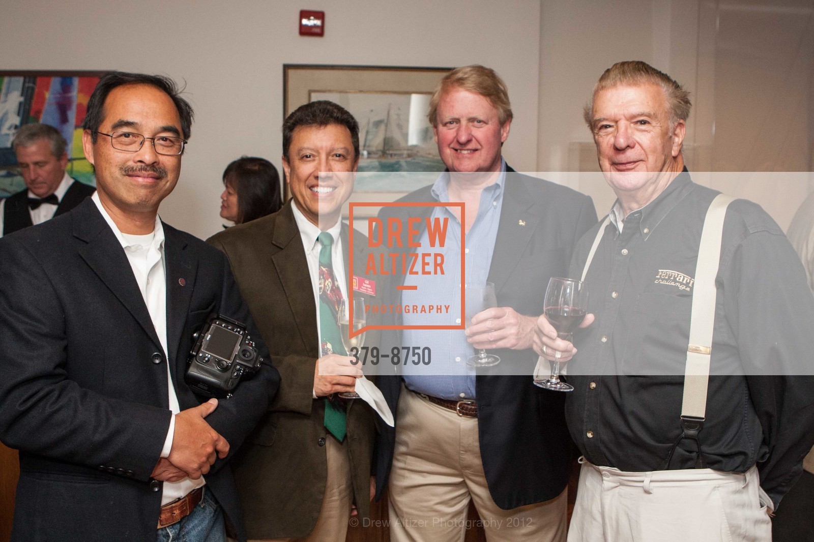 David Szeto, Gil Lucero, Bill McElfresh, Ted Jenny, Ferrari Club of America 50th Anniversary Celebration, San Francisco Yacht Club. 98 Beach Road, September 25th, 2012, Photo #379-8750 David Szeto, Gil Lucero, Bill McElfresh, Ted Jenny, Photo #379-8750