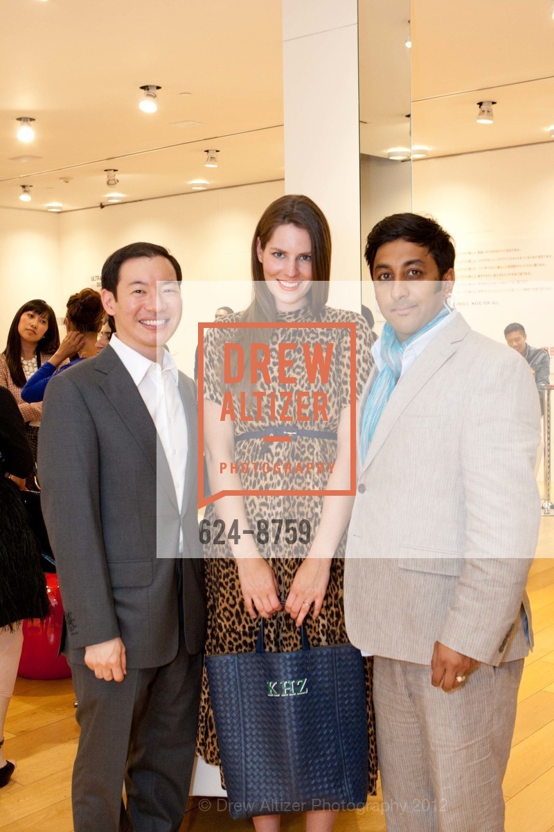 Yasunobu Kyogoku, Katie Hintz-Zambrano, Prem Kumta, UNIQLO Opens San Francisco Pop-Up Experience, Uniqlo Store. 111 Powell Street, September 6th, 2012, Photo #624-8759 Yasunobu Kyogoku, Katie Hintz-Zambrano, Prem Kumta, Photo #624-8759