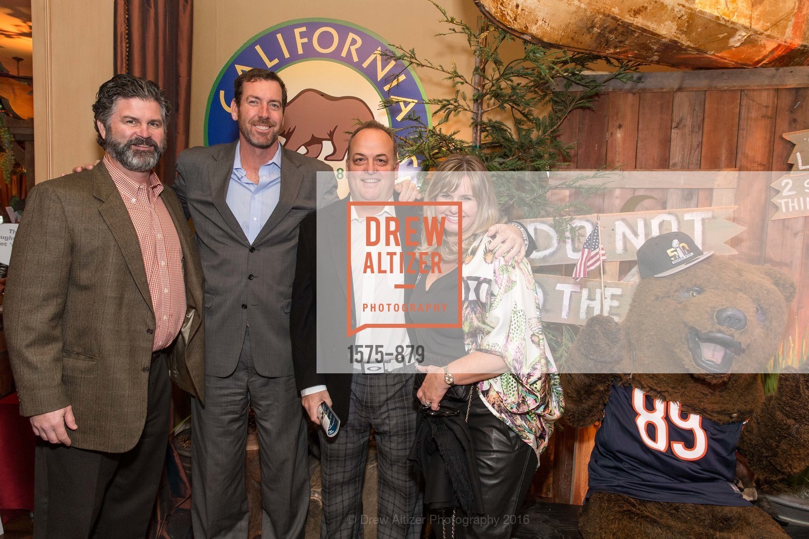 John Lally, Bryan Ivie, Matt Walters, Tina Lally, The Giving Back Fund’s Big Game Big Give - Super Bowl L, Private Residence. bbrand@givingback.org, February 6th, 2016, Photo #1575-879 John Lally, Bryan Ivie, Matt Walters, Tina Lally, Photo #1575-879