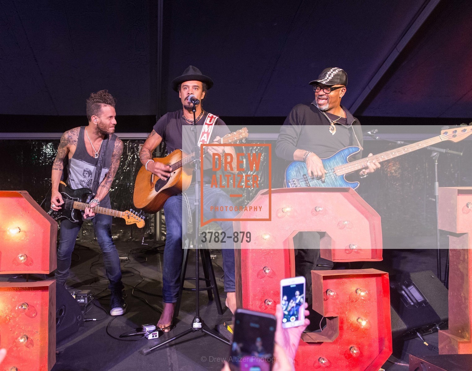 J Bowman, Michael Franti, Carl Young, The Giving Back Fund’s Big Game Big Give - Super Bowl L, Private Residence. bbrand@givingback.org, Photo #3782-879 J Bowman, Michael Franti, Carl Young, Photo #3782-879