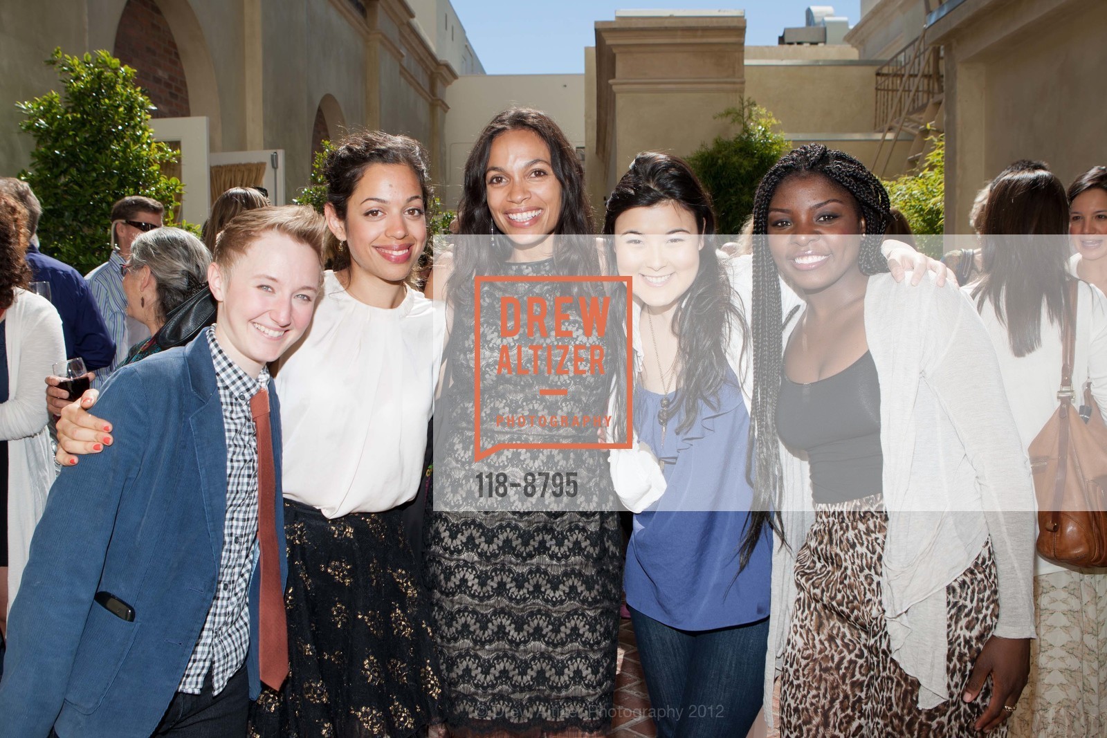 Emily Grosland, Sade Namei, Rosario Dawson, Olivia Oguma, Joaquina Kalukango, V-DAY Benefit Sunday Supper & Campaign Ritual, US, June 24th, 2012, Photo #118-8795 Emily Grosland, Sade Namei, Rosario Dawson, Olivia Oguma, Joaquina Kalukango, Photo #118-8795
