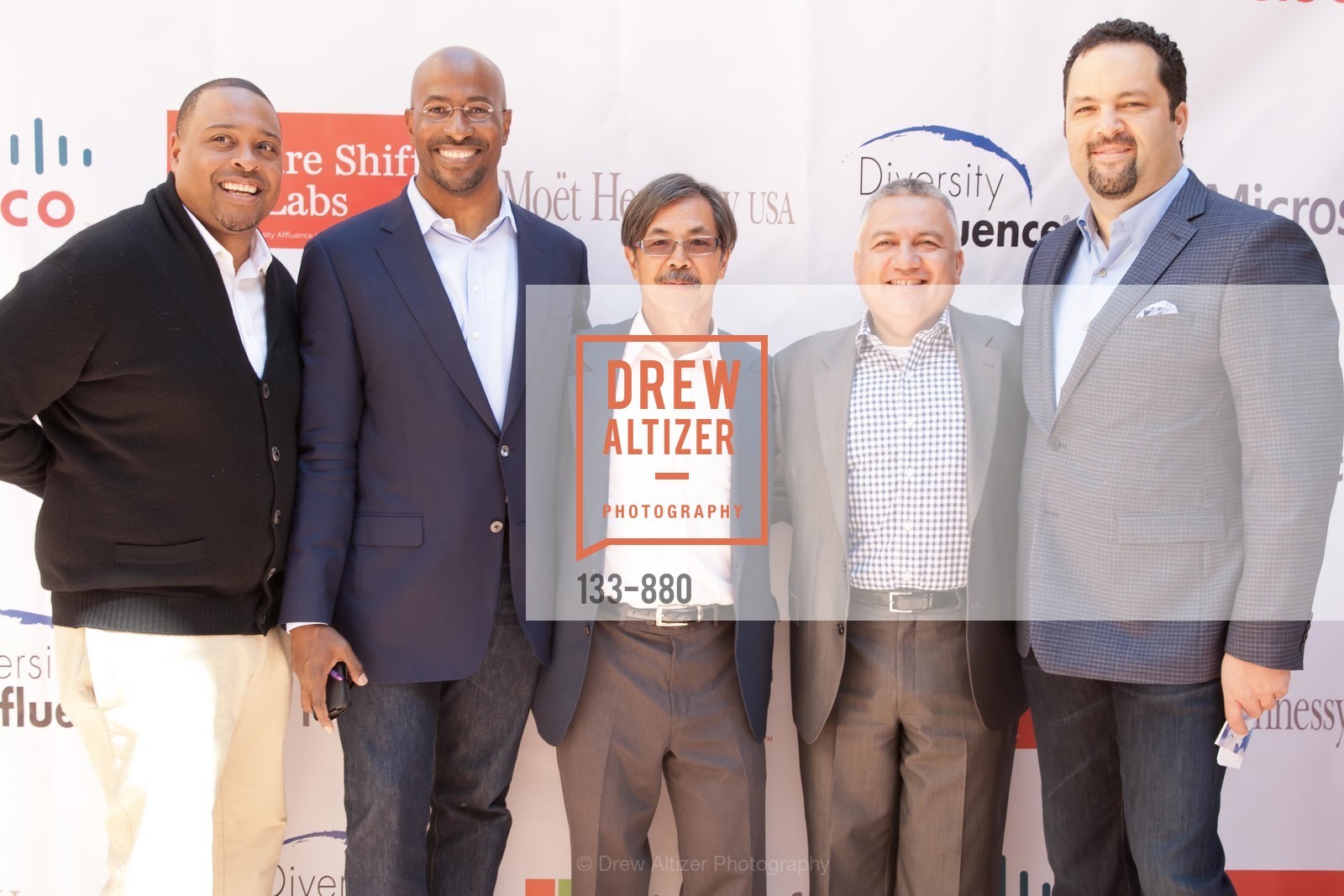 Michael Lythcott, Van Jones, Butch Wing, Manny Gonzalez, Ben Jealous, First Annual DIVERSITY AFFLUENCE Brunch: Silicon Valley, US, March 30th, 2015, Photo #133-880 Michael Lythcott, Van Jones, Butch Wing, Manny Gonzalez, Ben Jealous, Photo #133-880