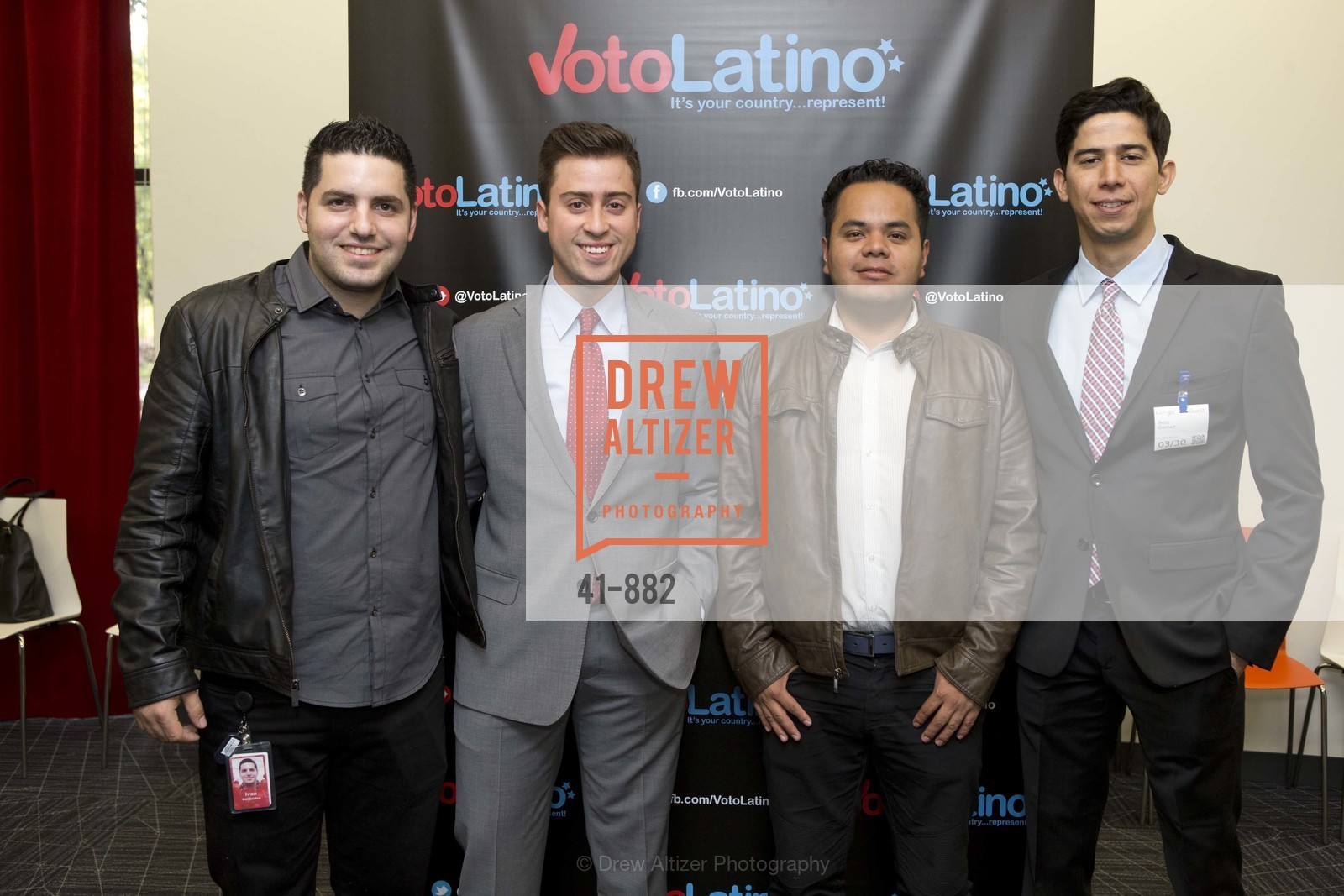Ivan Benavides, Alberto Altamirano, Marco Vera, Beto Gomez, VOTO LATINO Innovators Reception, US, March 31st, 2015, Photo #41-882 Ivan Benavides, Alberto Altamirano, Marco Vera, Beto Gomez, Photo #41-882