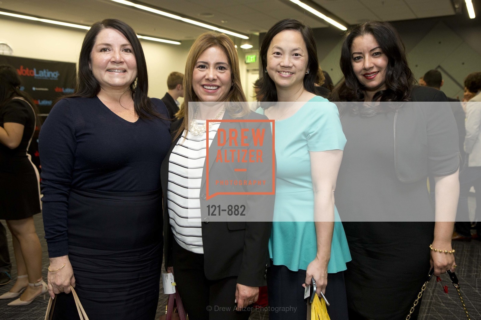 Lorena Hernandez, Nora Campos, Sophia Yen, Hala Hijazi, VOTO LATINO Innovators Reception, US, March 31st, 2015, Photo #121-882 Lorena Hernandez, Nora Campos, Sophia Yen, Hala Hijazi, Photo #121-882