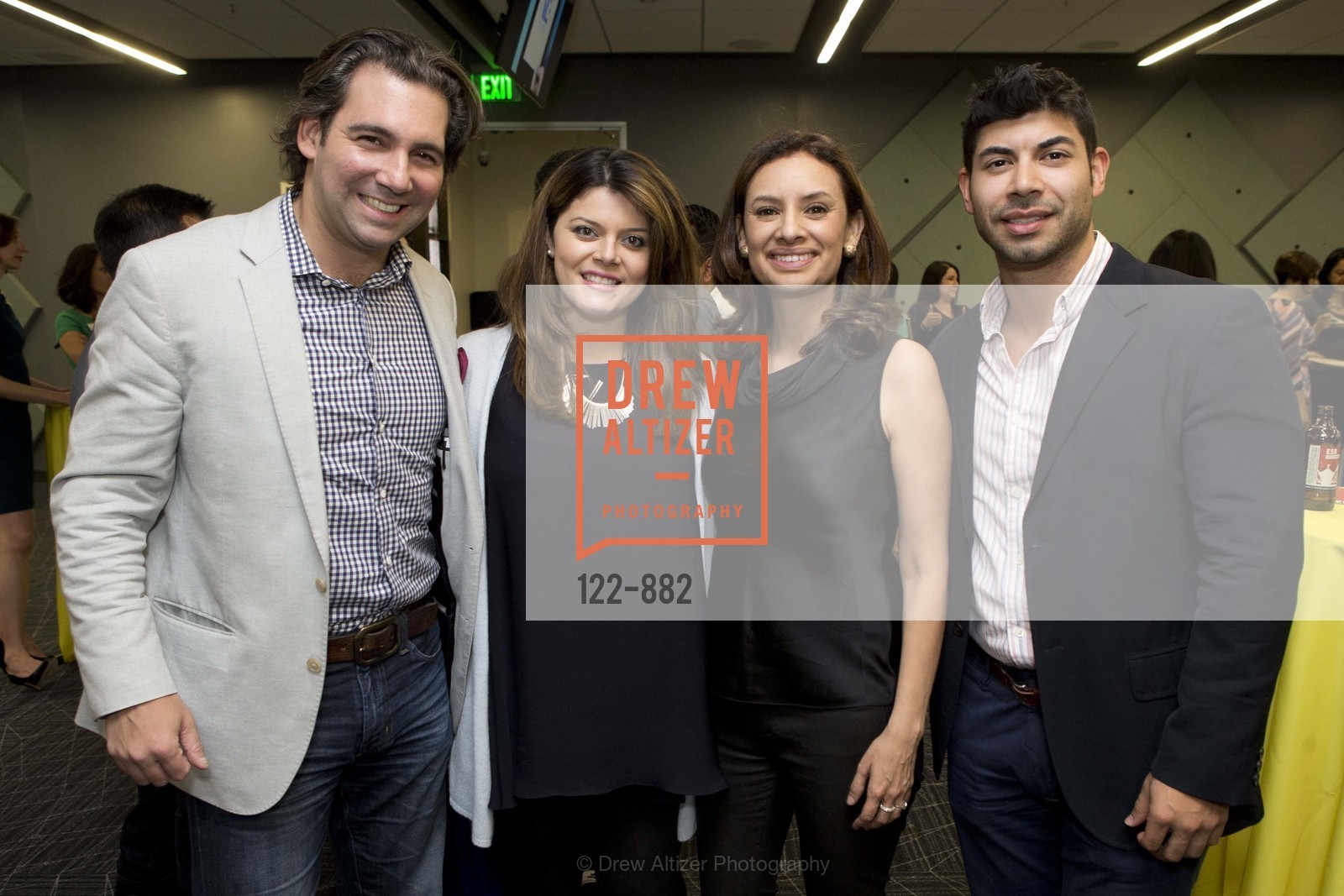Steven Wolfe Pereira, Maria Santamaria, Maria Theresa Kumar, Steve Franco, VOTO LATINO Innovators Reception, US, March 31st, 2015, Photo #122-882 Steven Wolfe Pereira, Maria Santamaria, Maria Theresa Kumar, Steve Franco, Photo #122-882