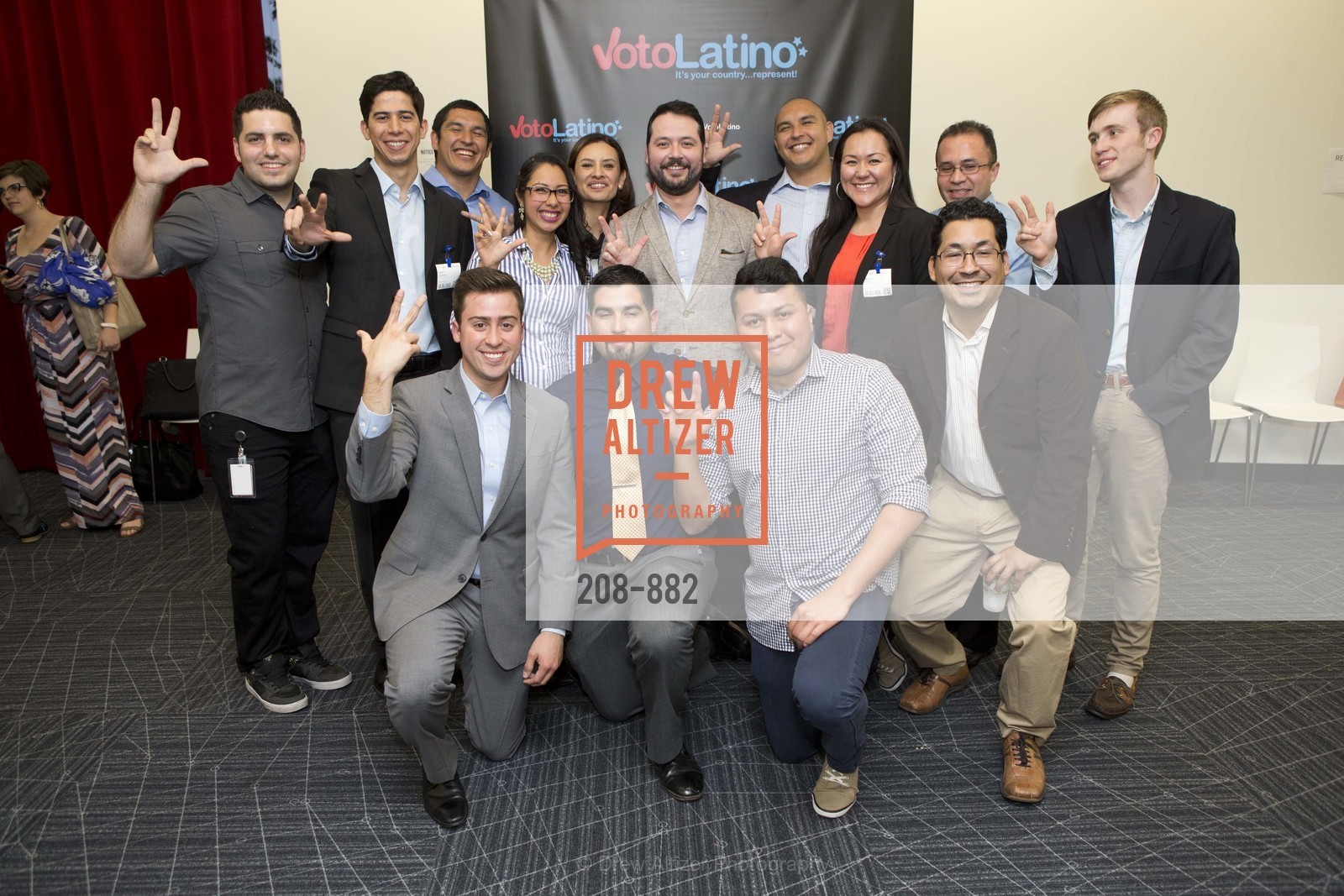 Ivan Benavides, Beto Gomez, Andrew Mitchell, Tiq Chapa, Alberto Altamirano, Sarahi Espinoza, Maria Theresa Kumar, Marcos Perez, Brandon Hernandez, Fred Diego, Nick Chapa, Mayra Cruz, Ralph Vacca, Luis Ontiveros, VOTO LATINO Innovators Reception, US, March 31st, 2015, Photo #208-882 Ivan Benavides, Beto Gomez, Andrew Mitchell, Tiq Chapa, Alberto Altamirano, Sarahi Espinoza, Maria Theresa Kumar, Marcos Perez, Brandon Hernandez, Fred Diego, Nick Chapa, Mayra Cruz, Ralph Vacca, Luis Ontiveros, Photo #208-882