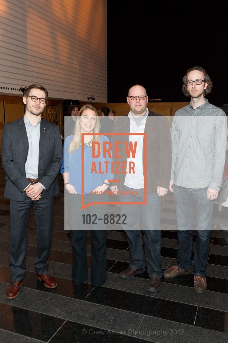 Craig Mod, Victoria Ransom, Dan Cederholm, The 3rd Annual TechFellow Awards held at SFMOMA in San Francisco, US, February 22nd, 2012, Photo #102-8822 Craig Mod, Victoria Ransom, Dan Cederholm, Photo #102-8822