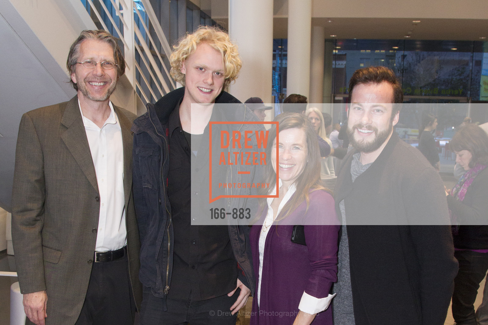 Kimber Sterling, Anton Hestand, Donnie Dennis, Alex Hilton, BeAModel Man Reception and Campaign Kickoff, Yerba Buena Center for the Arts Screening Room & Grand Lobby. 701 Mission St, February 5th, 2016, Photo #166-883 Kimber Sterling, Anton Hestand, Donnie Dennis, Alex Hilton, Photo #166-883