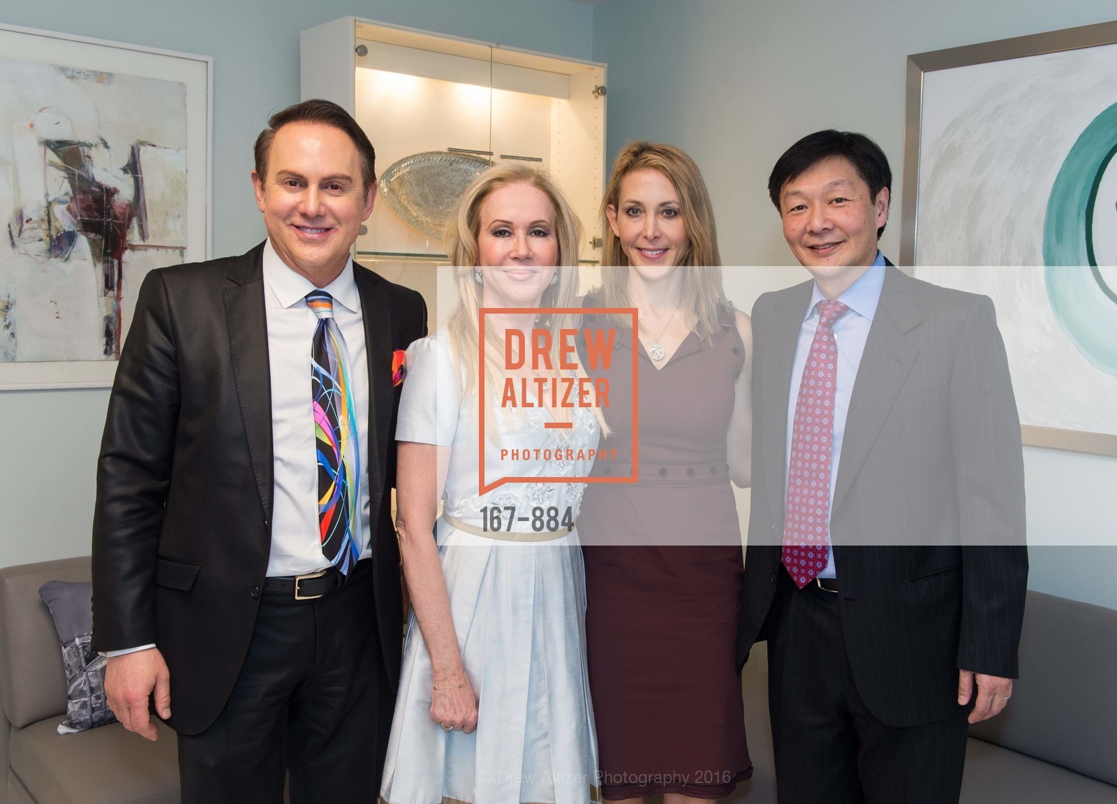 Joel Goodrich, Sophie Azouaou, Eileen Blum-Bourgade, Albert Chow, Dr. Albert W. Chow Newly Redesigned And Expanded Surgical Center, Dr. Albert W. Chow Surgical Center. One Daniel Burnham Court Suite 368c, February 5th, 2016, Photo #167-884 Joel Goodrich, Sophie Azouaou, Eileen Blum-Bourgade, Albert Chow, Photo #167-884