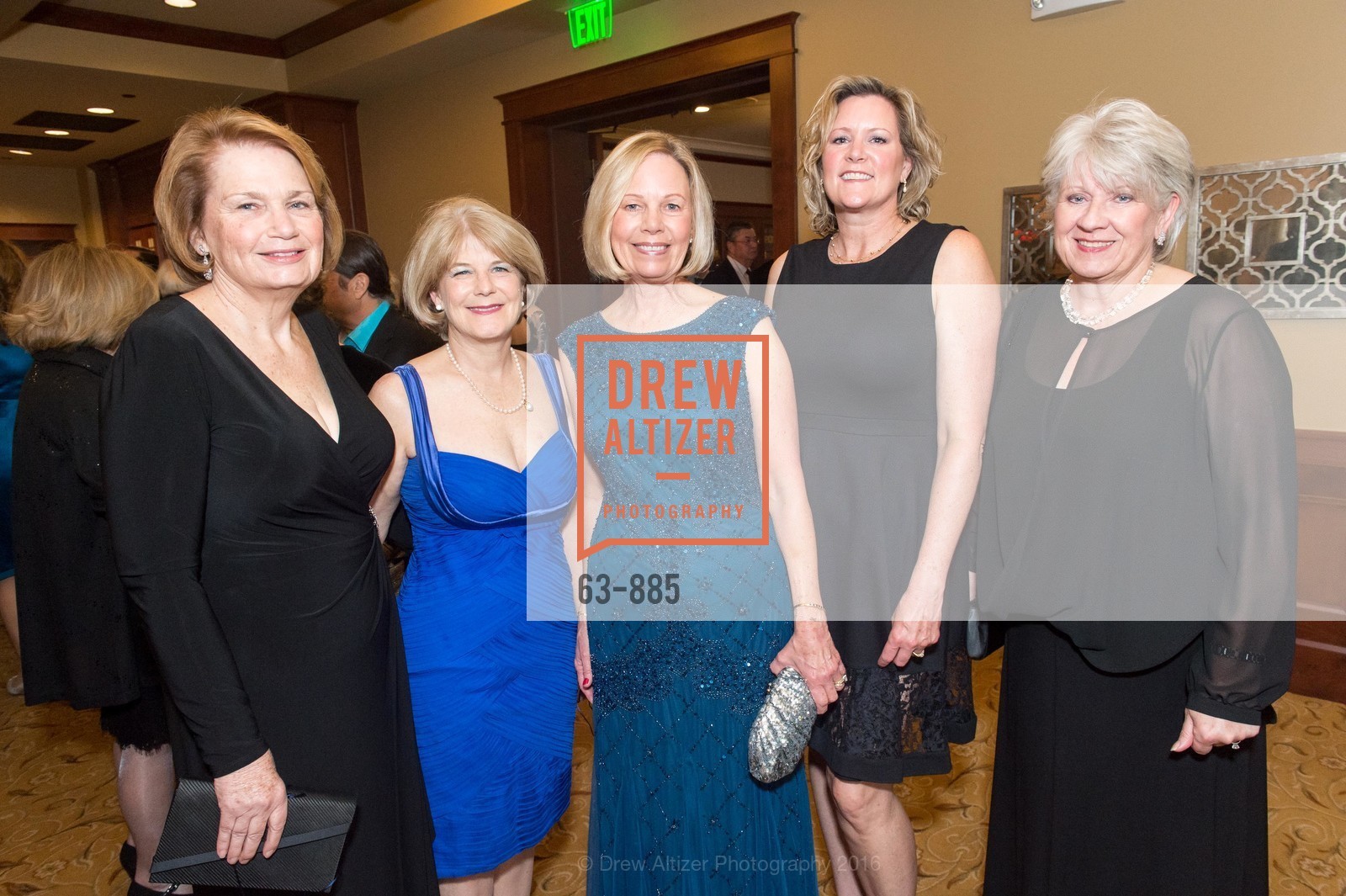 Jane Parks, Barbara Daines, Cathy Combs, Peggy Martell, Carol Gianos, Music for Minors' Carnival in Vienna, Los Altos Golf & Country Club. 1560 Country Club Dr, February 6th, 2016, Photo #63-885 Jane Parks, Barbara Daines, Cathy Combs, Peggy Martell, Carol Gianos, Photo #63-885