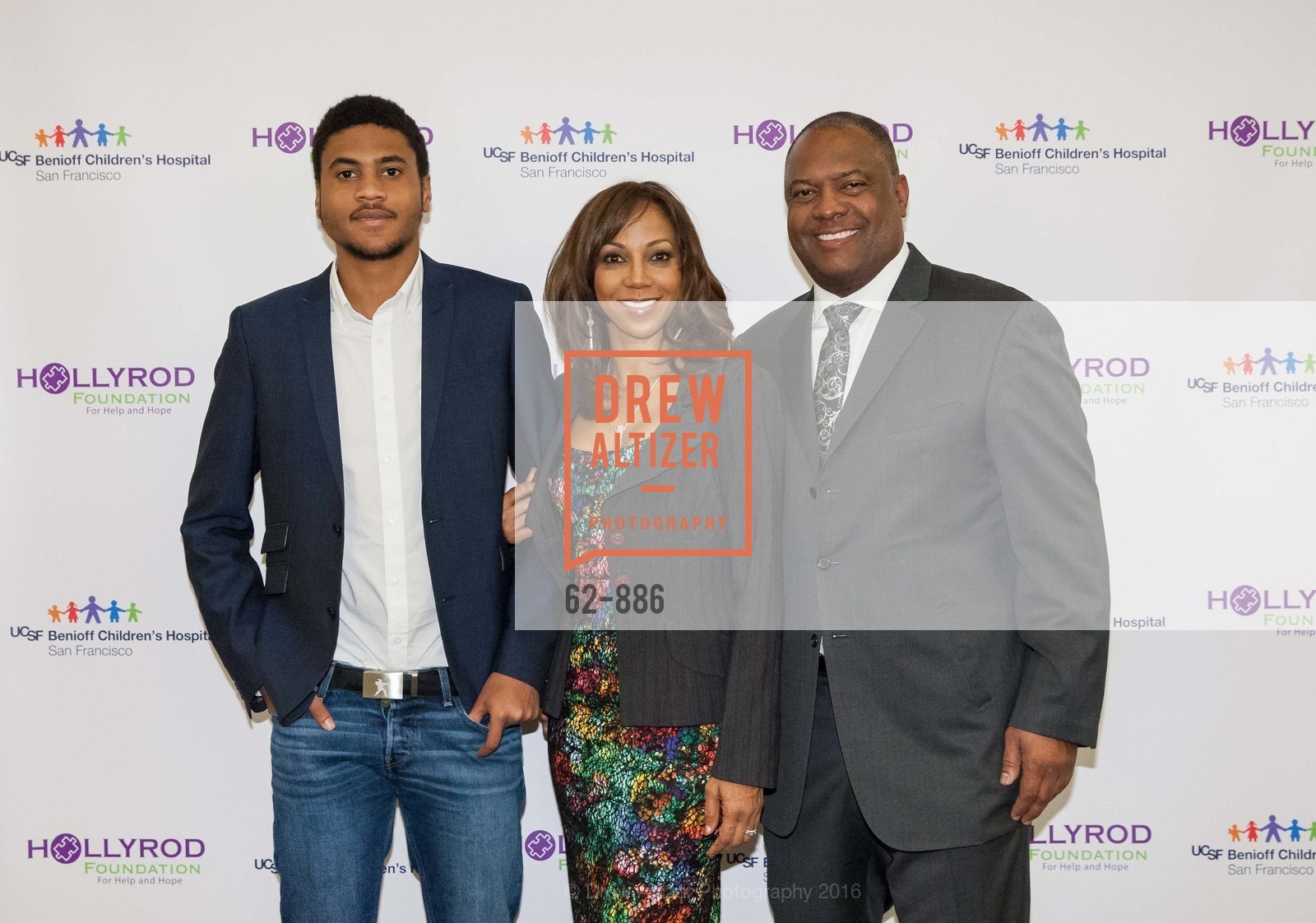 Austin Peete, Holly Robinson Peete, Rodney Peete, HollyRod / UCSF Benioff Children's Hospital Cocktail Reception, Oberndorf Auditorium. 1855 4th St, February 5th, 2016, Photo #62-886 Austin Peete, Holly Robinson Peete, Rodney Peete, Photo #62-886