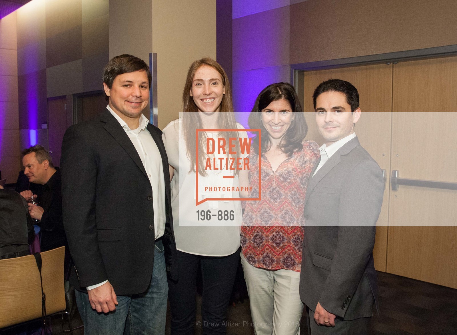 Kevin Matts, Brigid Matts, Kelly Fagan, Jordan Angel, HollyRod / UCSF Benioff Children's Hospital Cocktail Reception, Oberndorf Auditorium. 1855 4th St, February 5th, 2016, Photo #196-886 Kevin Matts, Brigid Matts, Kelly Fagan, Jordan Angel, Photo #196-886
