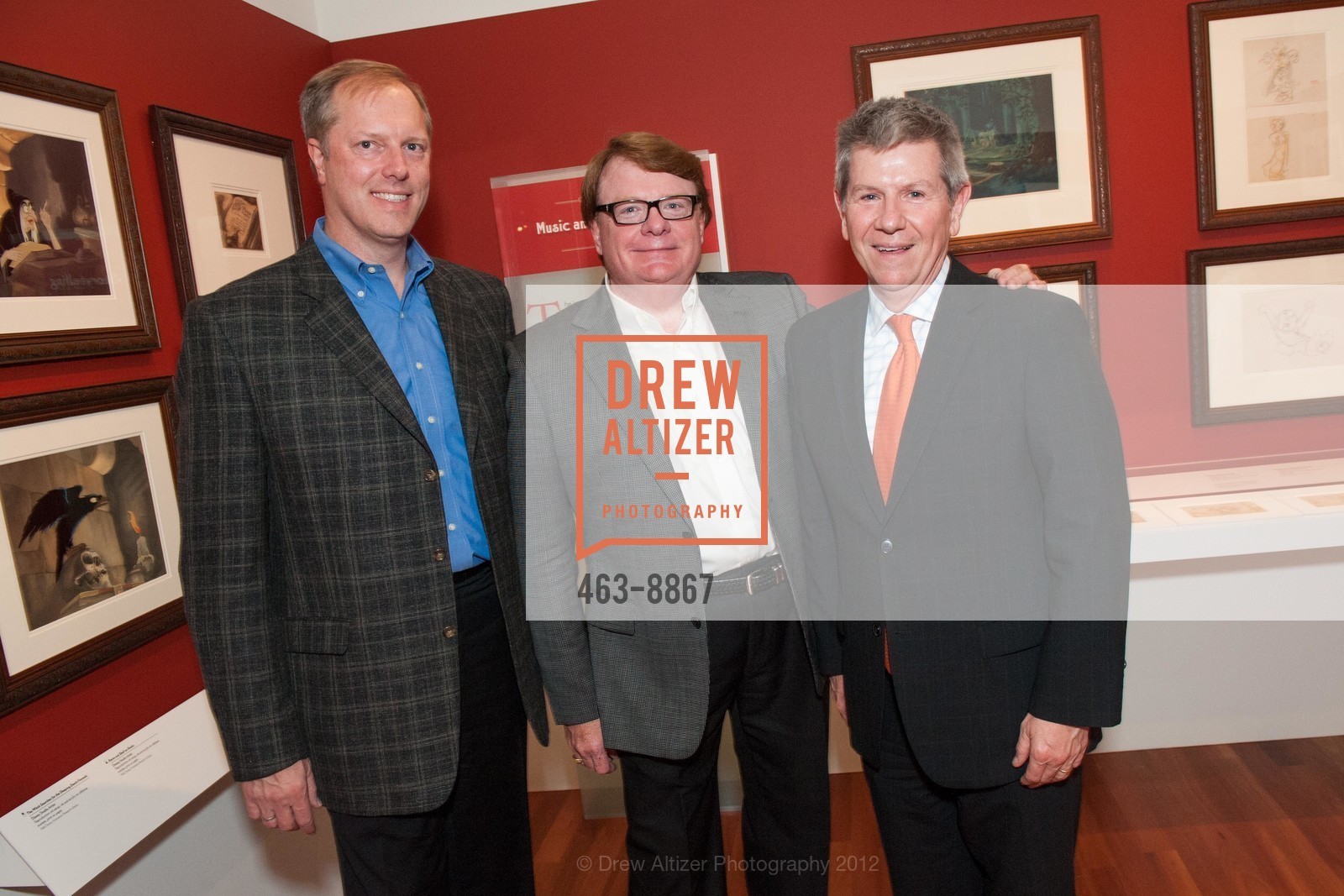 John Kunowski, Steve Ison, Richard Benefield, Snow White VIP Exhibition Opening Reception at WALT DISNEY FAMILY MUSEUM, US, November 13th, 2012, Photo #463-8867 John Kunowski, Steve Ison, Richard Benefield, Photo #463-8867