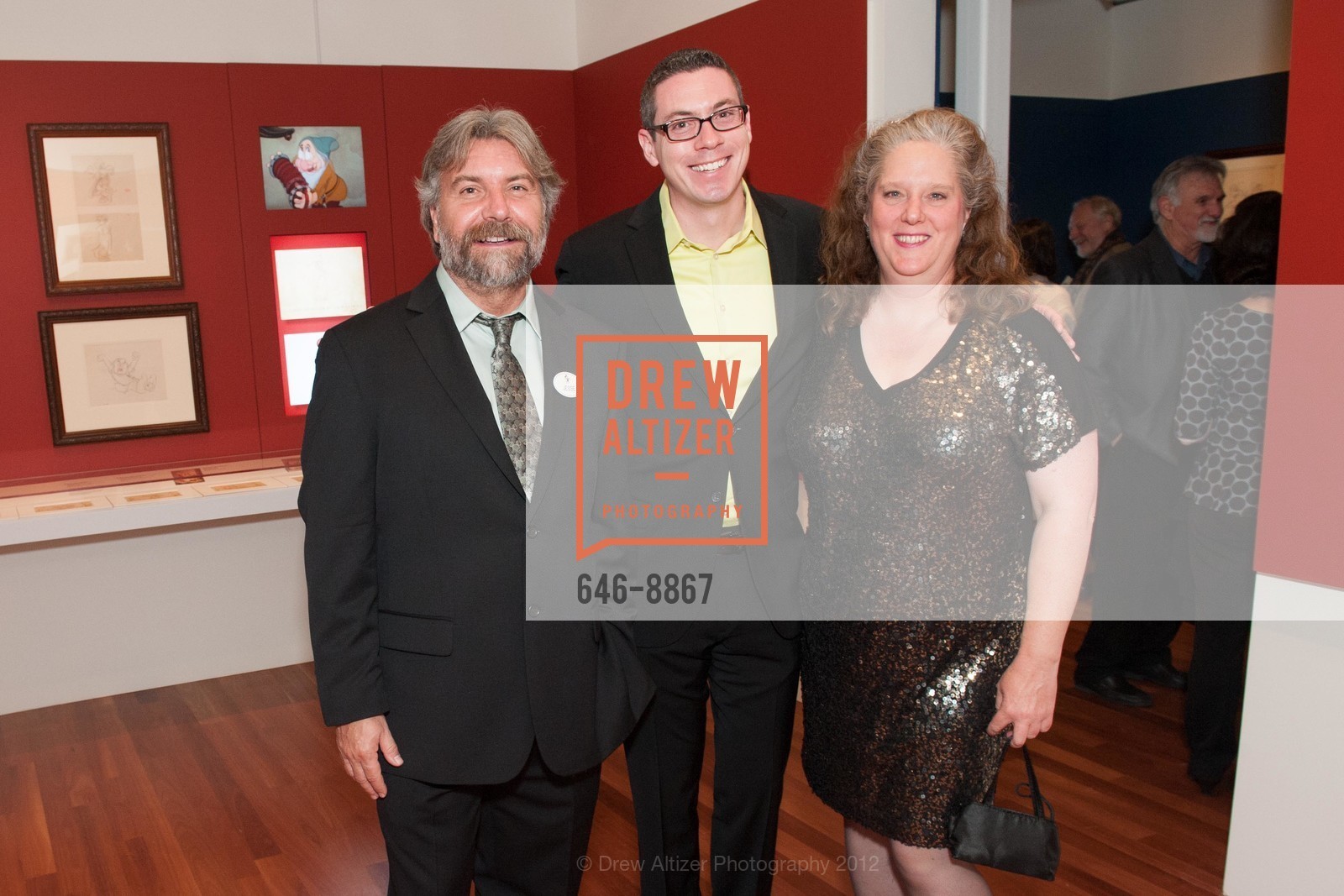 Jesse Hastle, Walter Magnuson, Paula Potter, Snow White VIP Exhibition Opening Reception at WALT DISNEY FAMILY MUSEUM, US, November 13th, 2012, Photo #646-8867 Jesse Hastle, Walter Magnuson, Paula Potter, Photo #646-8867