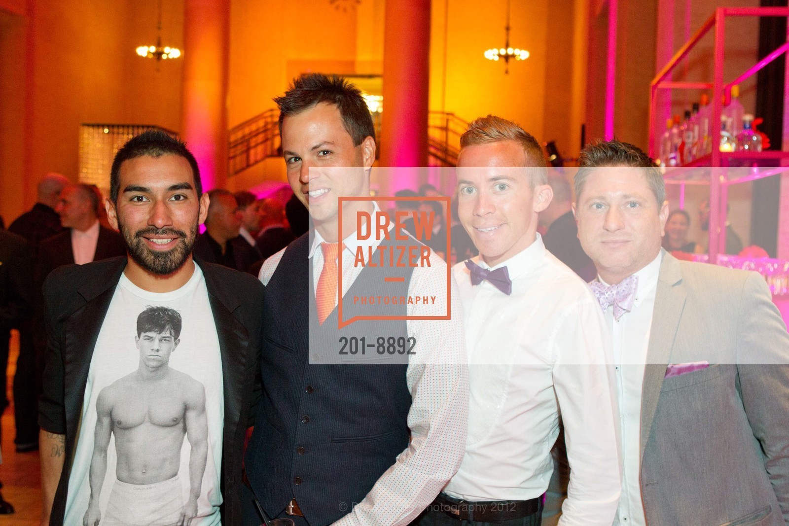 Peter Pinon, John Shulak, Skye Patterson, Craig Fonger, 2012 VIP Pride Party, Bently Reserve. 301 Battery Street, June 21st, 2012, Photo #201-8892 Peter Pinon, John Shulak, Skye Patterson, Craig Fonger, Photo #201-8892