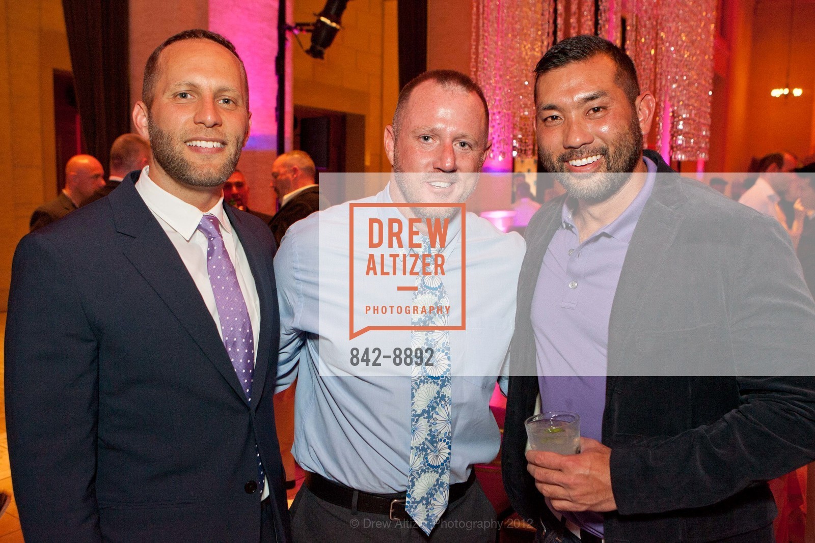 Brian Greenspan, Brian Smith, Greg ?, 2012 VIP Pride Party, Bently Reserve. 301 Battery Street, June 21st, 2012, Photo #842-8892 Brian Greenspan, Brian Smith, Greg ?, Photo #842-8892