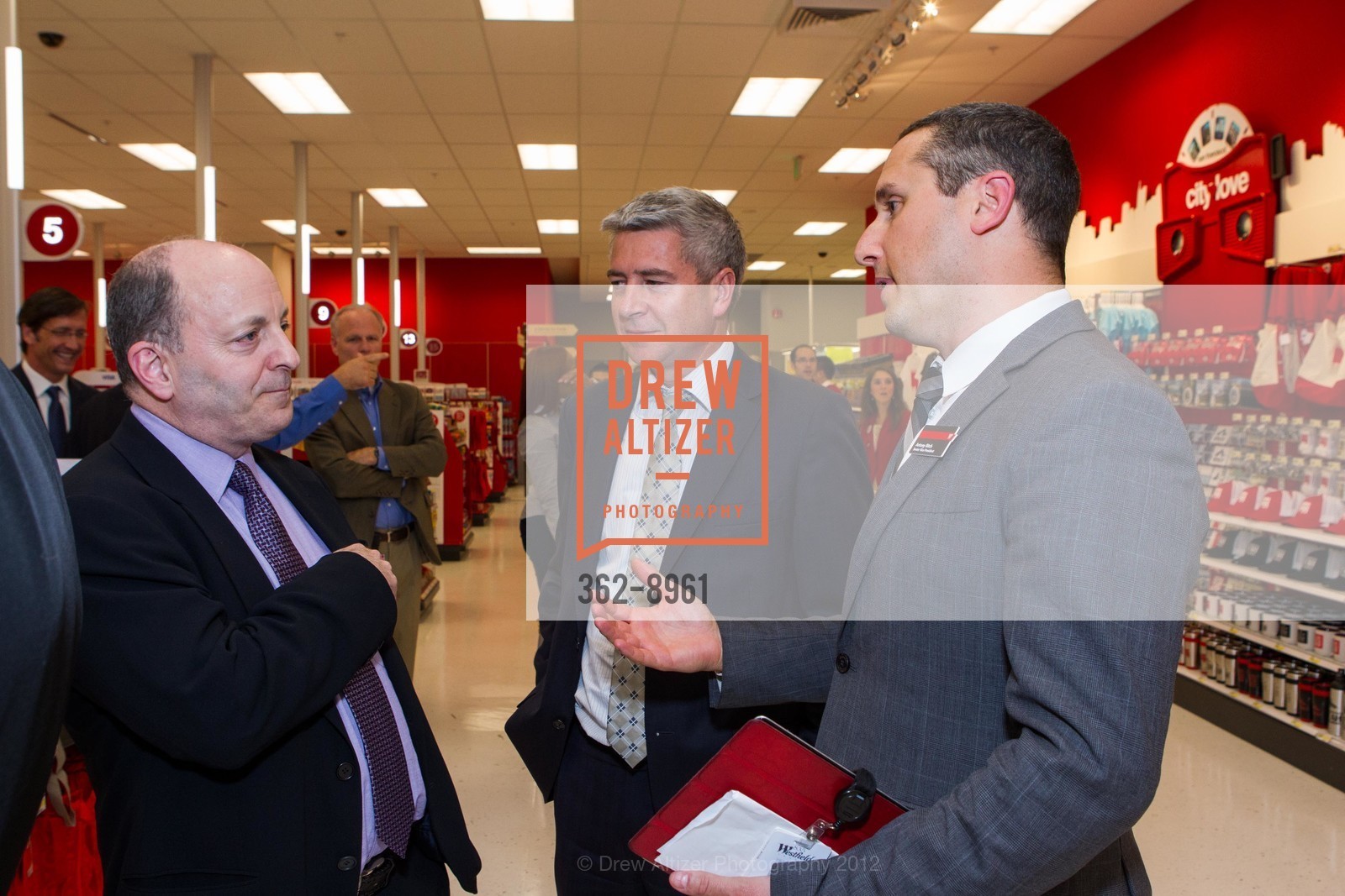 Carl Tash, Peter Illen, Antony Ritch, TARGET VIP Event & Ribbon Cutting at Metreon, US, October 9th, 2012, Photo #362-8961 Carl Tash, Peter Illen, Antony Ritch, Photo #362-8961