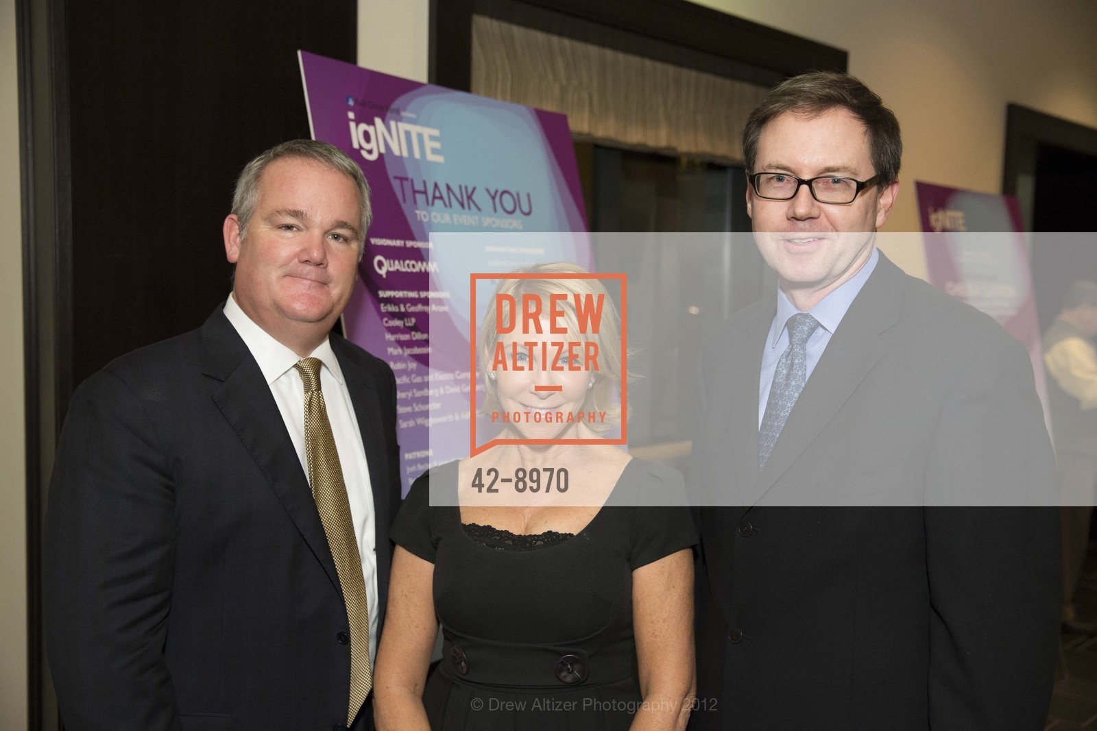 Brian Neel, Terry Tiffany, Paul Duryea, Full Circle Fund igNITE Gala 2012 with Chelsea Clinton, US, November 16th, 2012, Photo #42-8970 Brian Neel, Terry Tiffany, Paul Duryea, Photo #42-8970