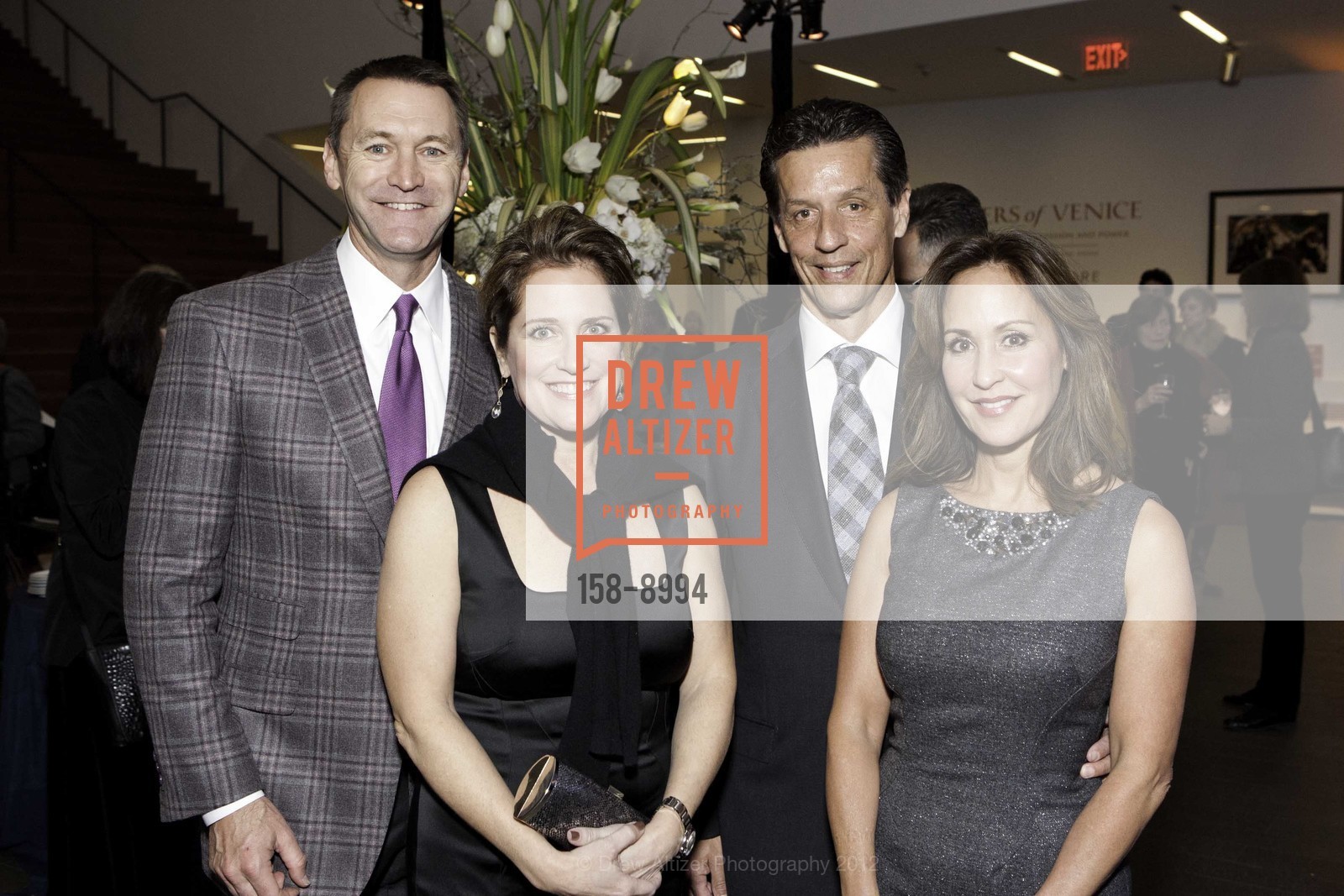Marvin Key, Tish Key, David Soward, Roxanne Soward, Stephen De Staebler Exhibition Opening at the DE YOUNG MUSEUM, US, January 26th, 2012, Photo #158-8994 Marvin Key, Tish Key, David Soward, Roxanne Soward, Photo #158-8994