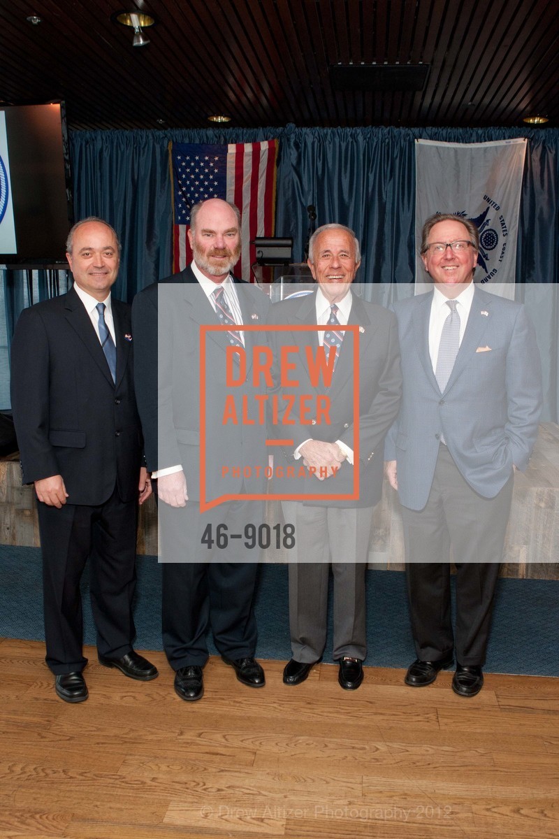 John Gumas, Paul Erickson, Leo Koulos, Joe Lerer, COAST GUARD FOUNDATION Pacific Area Award & Reception at St. Francis Yacht Club, US, May 16th, 2012, Photo #46-9018 John Gumas, Paul Erickson, Leo Koulos, Joe Lerer, Photo #46-9018
