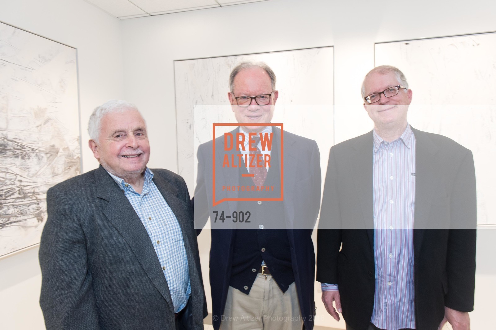 Bob Piccus, Frank Bailey, George Heckscher, Sotheby's Preview of Zheng Chongbin's 'Structures', Sotheby's, Suite 750. One Sansome Street, Suite 750, San Francisco, CA 94104, February 10th, 2016, Photo #74-902 Bob Piccus, Frank Bailey, George Heckscher, Photo #74-902