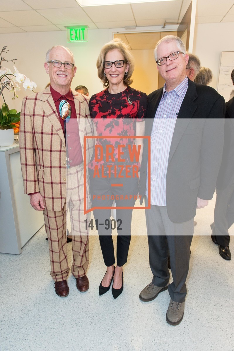 Rick Fabian, Jennifer Biederbeck, George Heckscher, Sotheby's Preview of Zheng Chongbin's 'Structures', Sotheby's, Suite 750. One Sansome Street, Suite 750, San Francisco, CA 94104, February 10th, 2016, Photo #141-902 Rick Fabian, Jennifer Biederbeck, George Heckscher, Photo #141-902