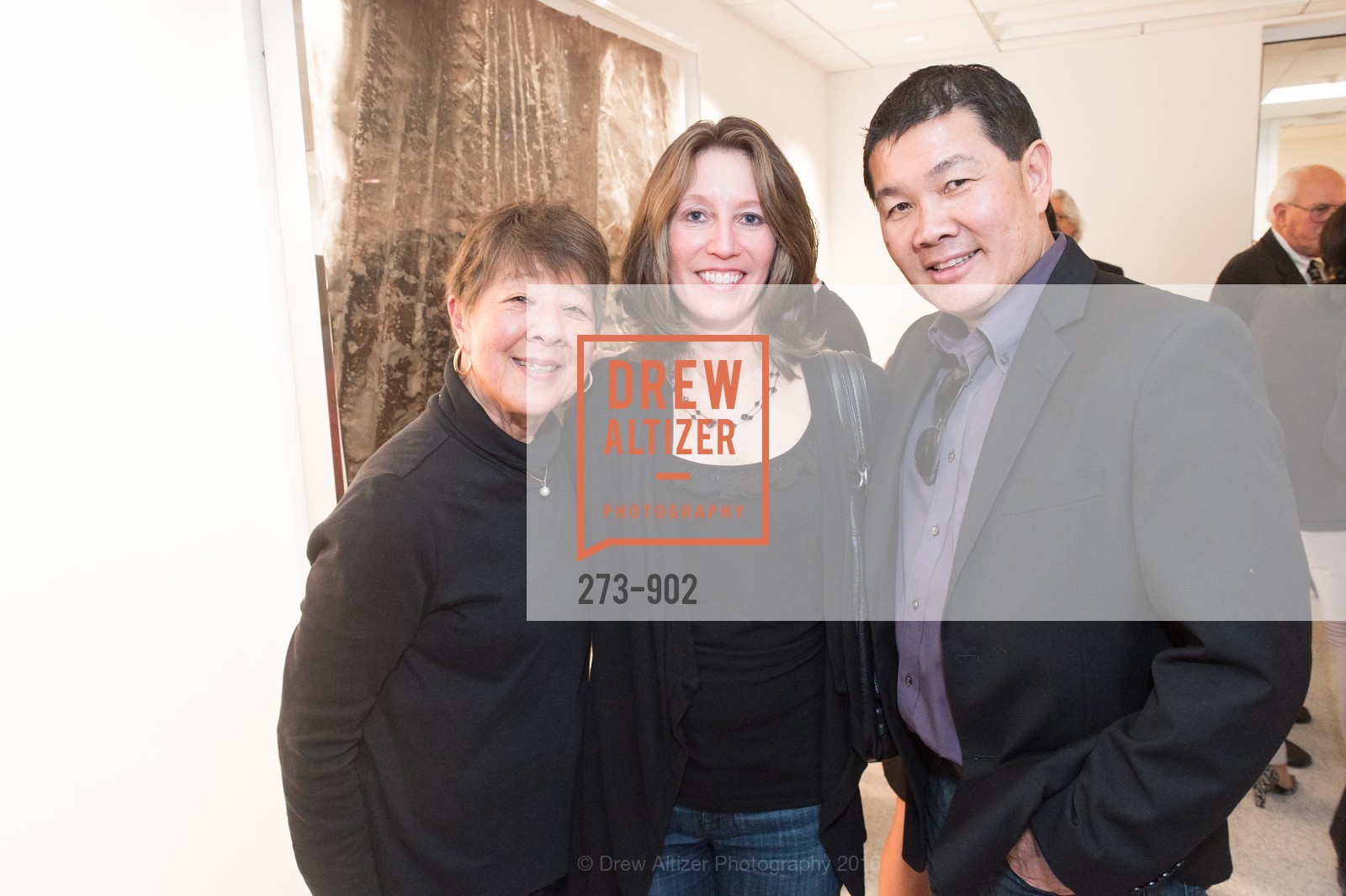 Josie Wright, Eileen Chew, Kevin Chew, Sotheby's Preview of Zheng Chongbin's 'Structures', Sotheby's, Suite 750. One Sansome Street, Suite 750, San Francisco, CA 94104, February 10th, 2016, Photo #273-902 Josie Wright, Eileen Chew, Kevin Chew, Photo #273-902