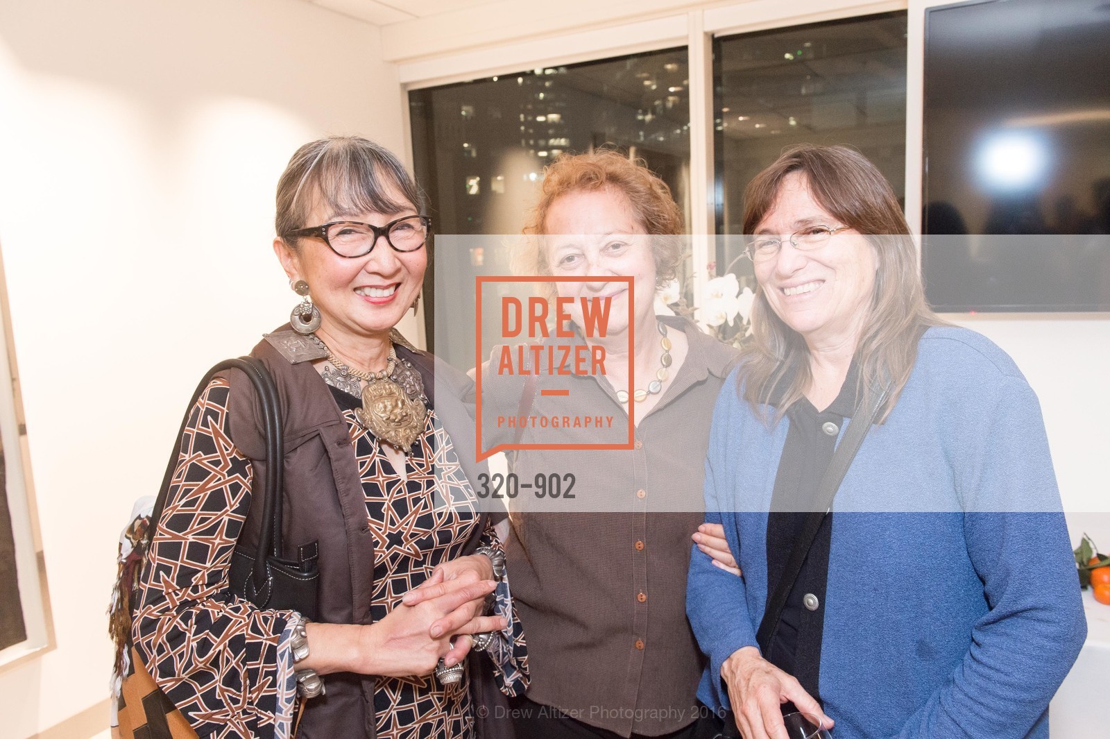 Lin Chen Willis, Sylvie Carnot, Molly Higbie, Sotheby's Preview of Zheng Chongbin's 'Structures', Sotheby's, Suite 750. One Sansome Street, Suite 750, San Francisco, CA 94104, February 10th, 2016, Photo #320-902 Lin Chen Willis, Sylvie Carnot, Molly Higbie, Photo #320-902