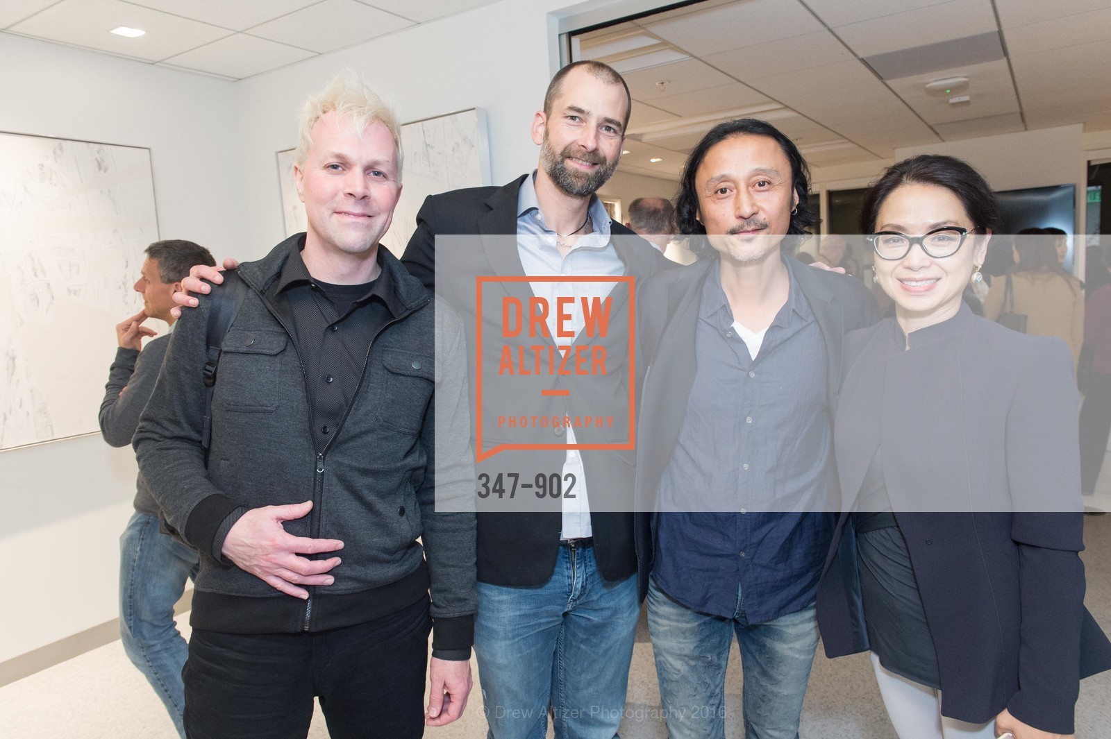 Vlad Spears, Nick Lynch, Zheng Chongbin, Sha Xu, Sotheby's Preview of Zheng Chongbin's 'Structures', Sotheby's, Suite 750. One Sansome Street, Suite 750, San Francisco, CA 94104, February 10th, 2016, Photo #347-902 Vlad Spears, Nick Lynch, Zheng Chongbin, Sha Xu, Photo #347-902