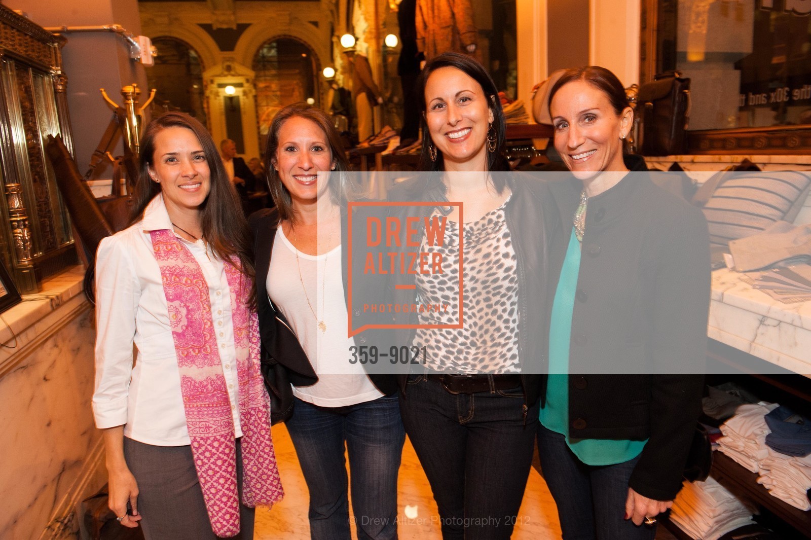 Megan Stivey, Melissa Lloyd, Ashley Card, Nori Rosenberg, Wingtip Flagship Store Grand Opening, US. 550 Montgomery Street, September 27th, 2012, Photo #359-9021 Megan Stivey, Melissa Lloyd, Ashley Card, Nori Rosenberg, Photo #359-9021