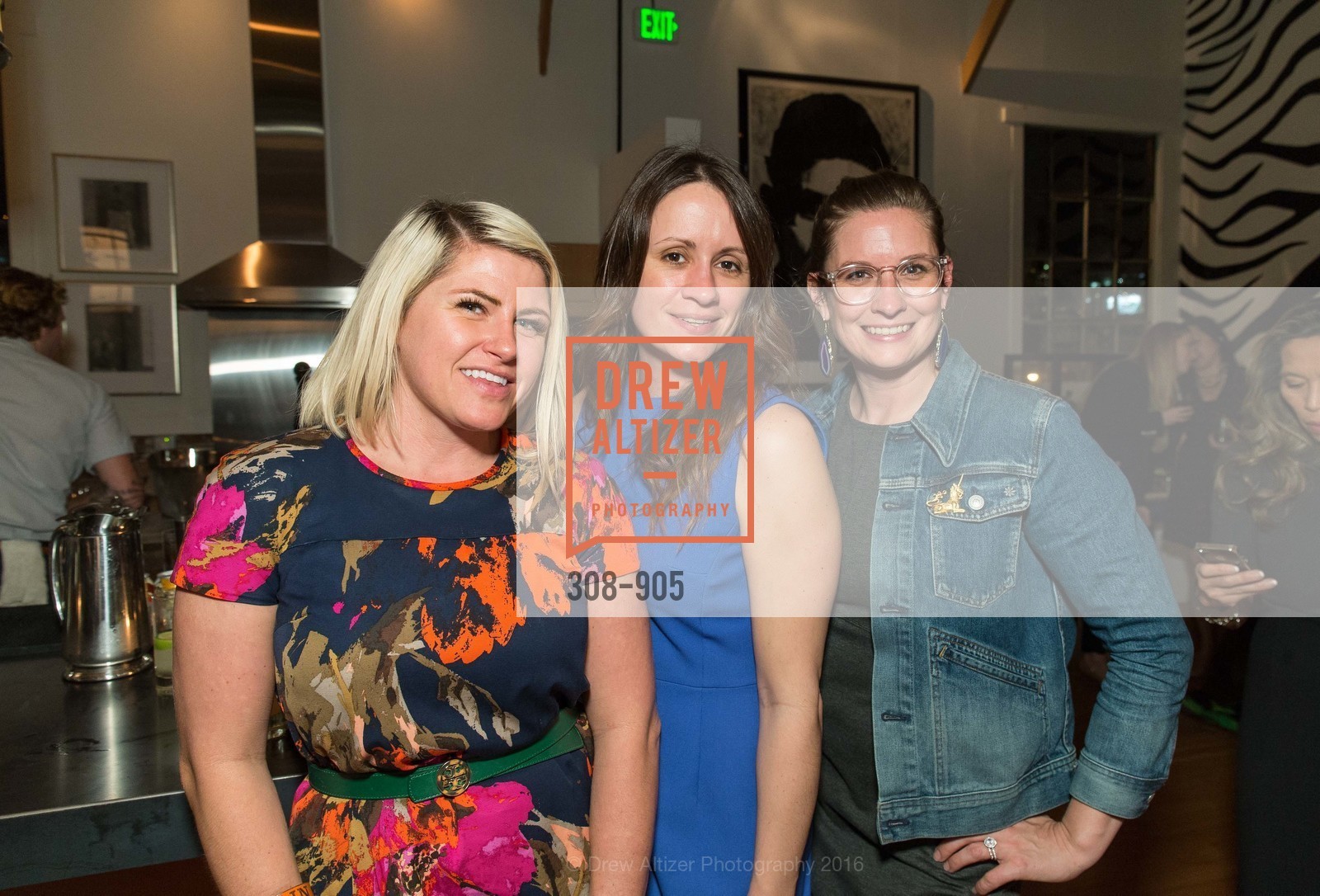 Tiffany Kramer, Brittany Baque, Elizabeth Jackson, Ken Fulk Hosts Harrison Event, Ken Fulk's Magic Factory. 310 7TH STREET, March 1st, 2016, Photo #308-905 Tiffany Kramer, Brittany Baque, Elizabeth Jackson, Photo #308-905