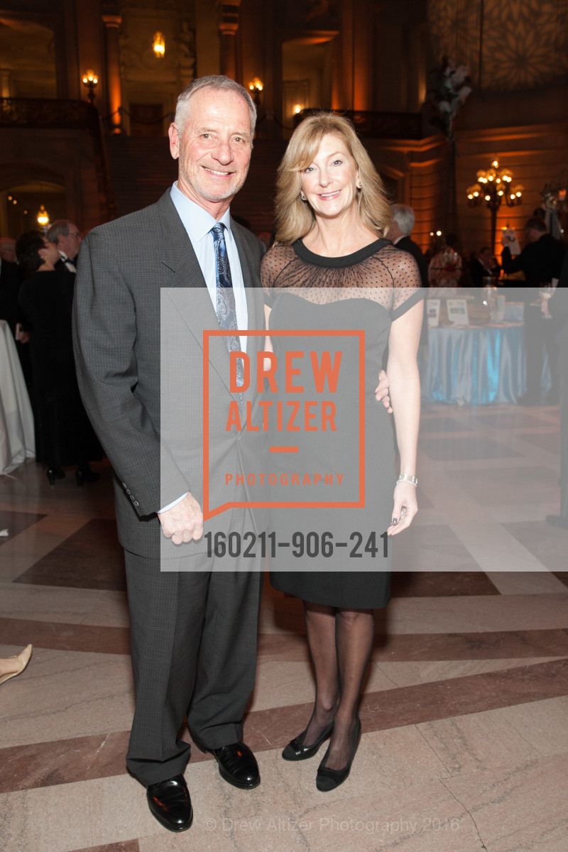 Ron Stockman, Susan Hubbard, Philharmonia Baroque Orchestra Presents The Nicholas McGegan 30th Anniversary Gala, City Hall. 1 Dr Carlton B Goodlett Pl, February 11th, 2016, Photo #160211-906-241 Ron Stockman, Susan Hubbard, Photo #160211-906-241