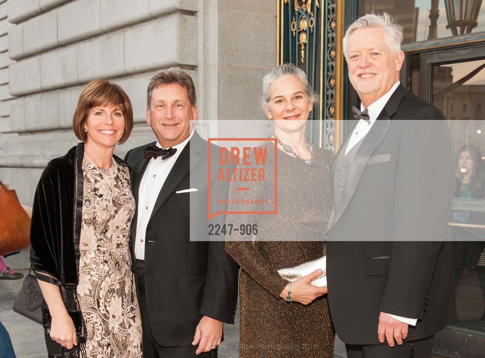 Anne Barr, Fred Matteson, Patti Grier, Dixon Grier, Philharmonia Baroque Orchestra Presents The Nicholas McGegan 30th Anniversary Gala, City Hall. 1 Dr Carlton B Goodlett Pl, February 11th, 2016, Photo #2247-906 Anne Barr, Fred Matteson, Patti Grier, Dixon Grier, Photo #2247-906