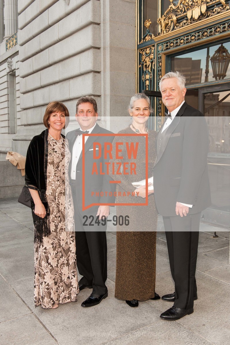 Anne Barr, Fred Matteson, Patti Grier, Dixon Grier, Philharmonia Baroque Orchestra Presents The Nicholas McGegan 30th Anniversary Gala, City Hall. 1 Dr Carlton B Goodlett Pl, February 11th, 2016, Photo #2249-906 Anne Barr, Fred Matteson, Patti Grier, Dixon Grier, Photo #2249-906