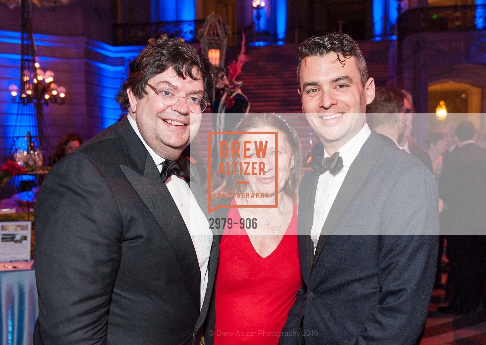 David Low, Dominique Lahaussois, Benjamin Sosland, Philharmonia Baroque Orchestra Presents The Nicholas McGegan 30th Anniversary Gala, City Hall. 1 Dr Carlton B Goodlett Pl, February 11th, 2016, Photo #2979-906 David Low, Dominique Lahaussois, Benjamin Sosland, Photo #2979-906