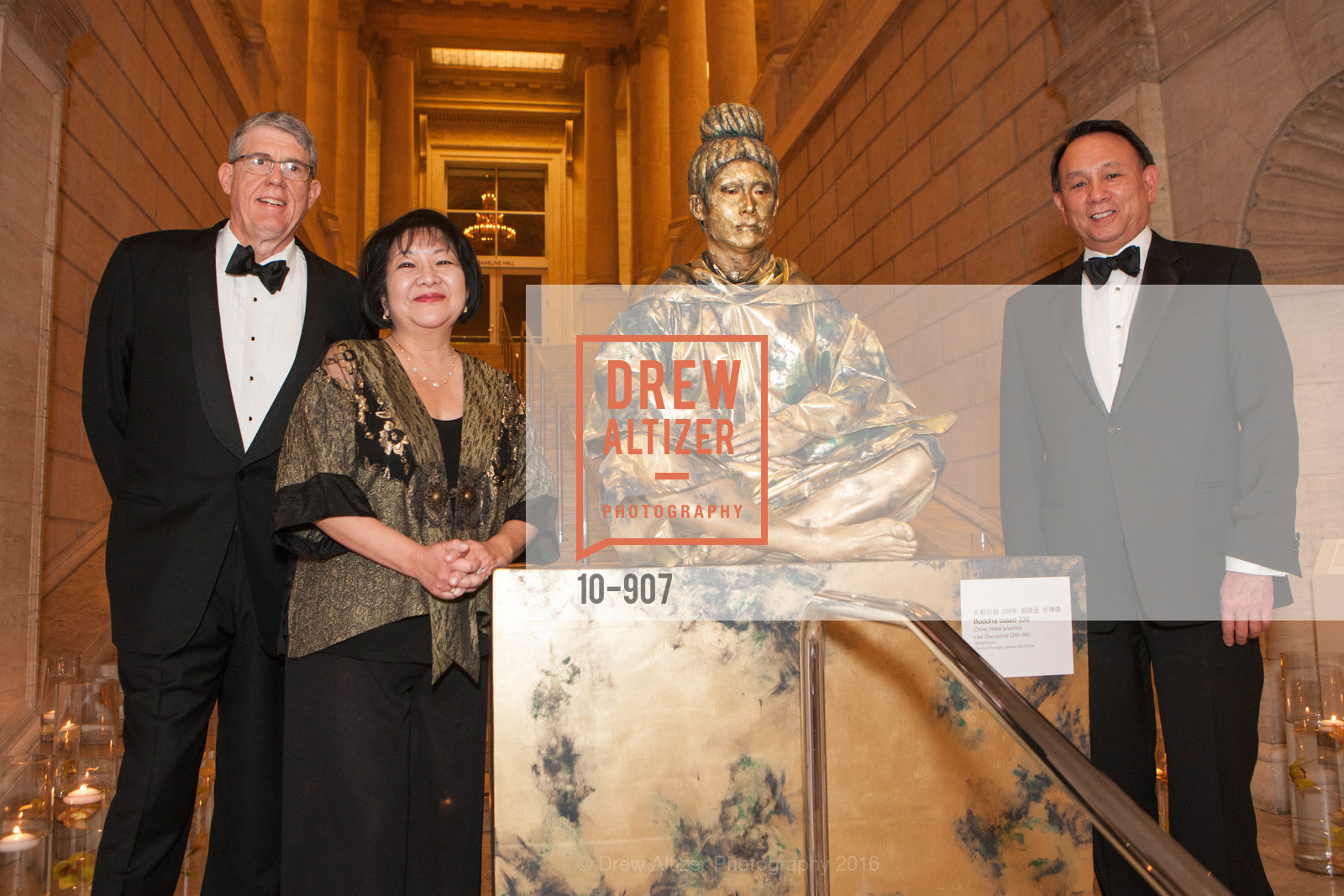 Emily Chen, Tim Kahn, John Chen, The Asian Art Museum of San Francisco 50th Anniversary Gala, Asian Art Museum. 200 Larkin St, February 11th, 2016, Photo #10-907 Emily Chen, Tim Kahn, John Chen, Photo #10-907